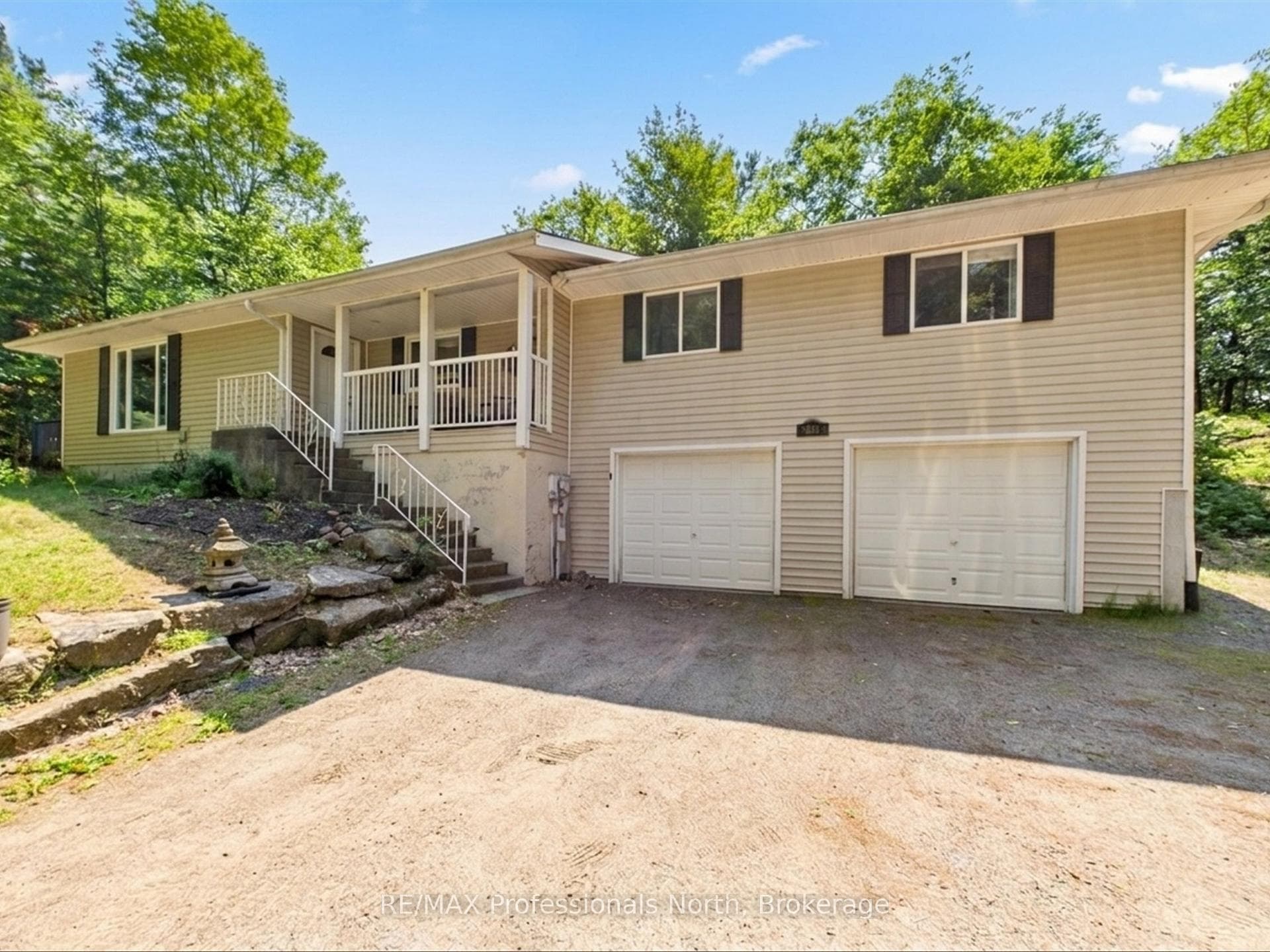 Large home set back from the road