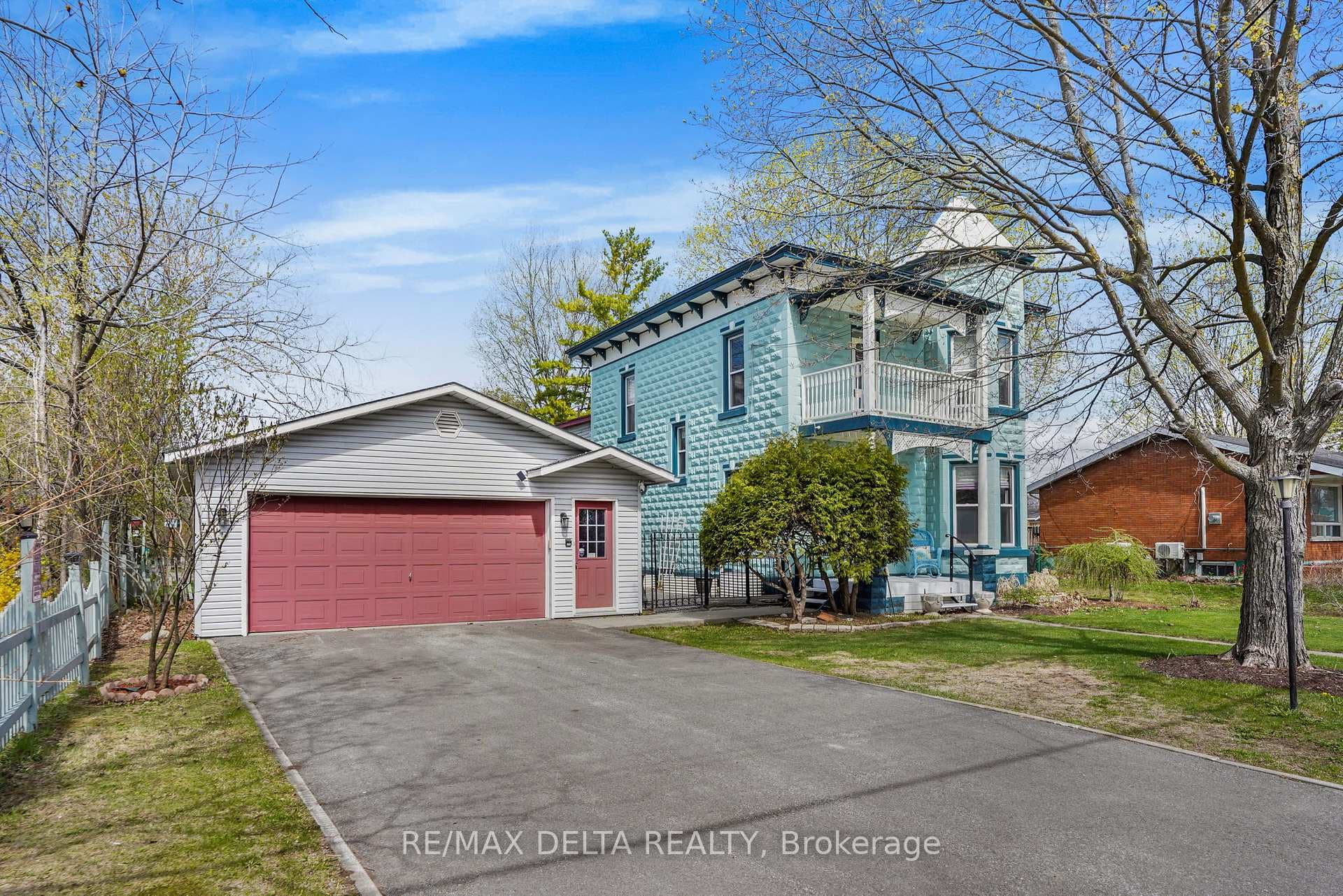 Detached garage is newer.
