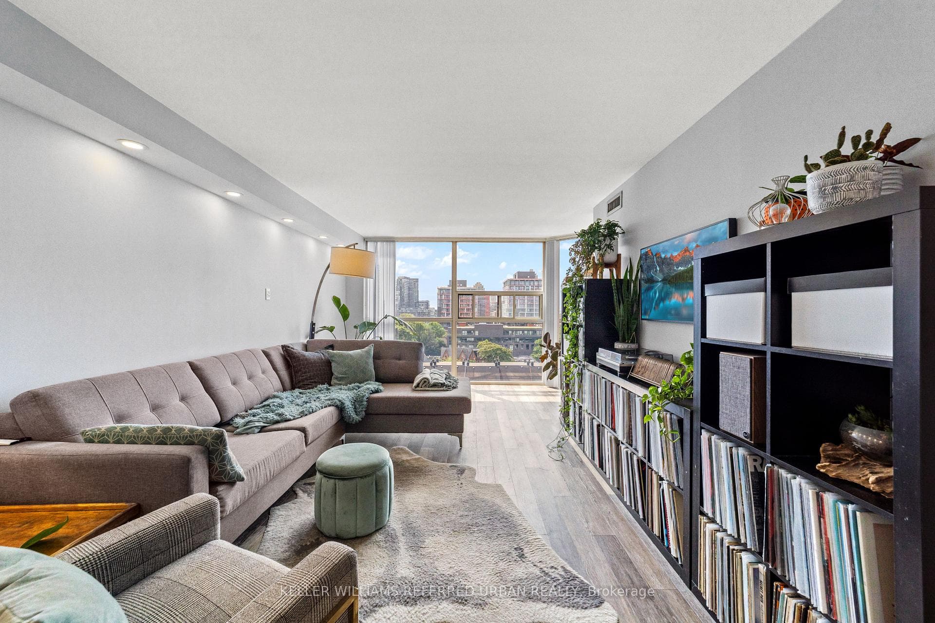 Open Concept Living Room and Den