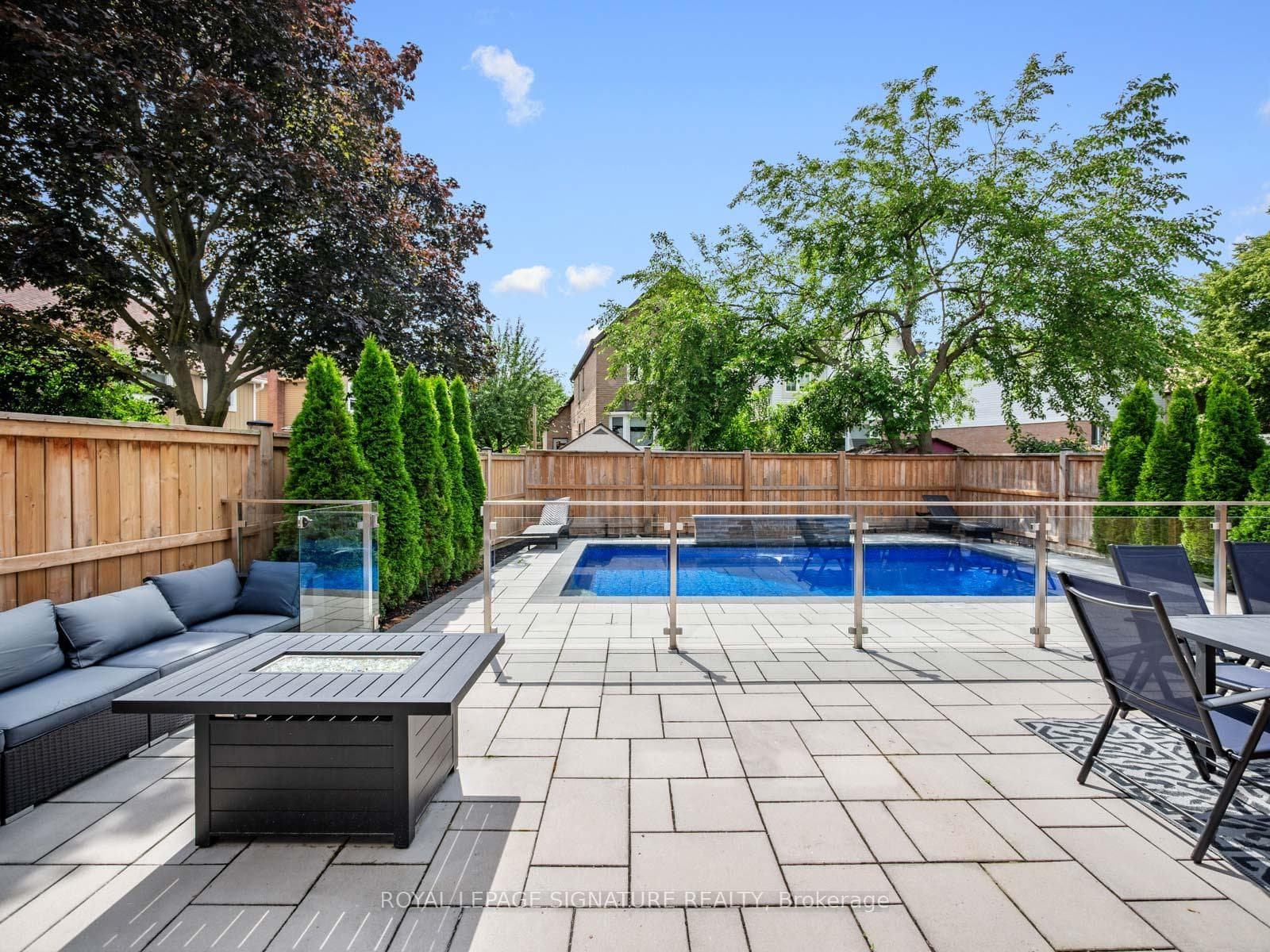 Backyard oasis with a pool