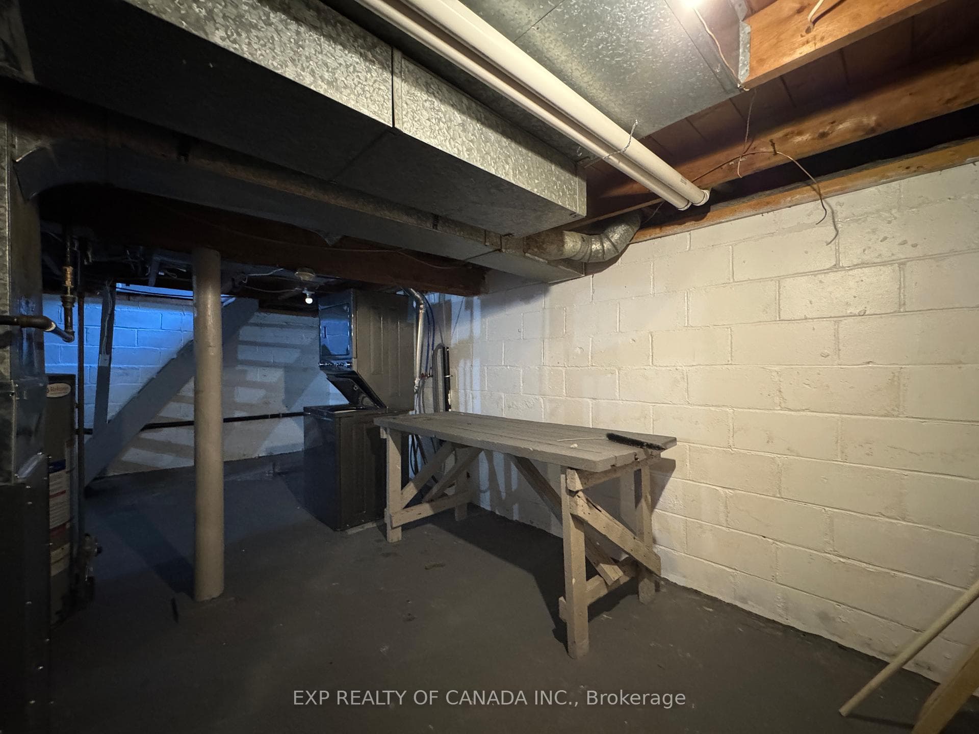 Laundry hook up in the basement and the main floor