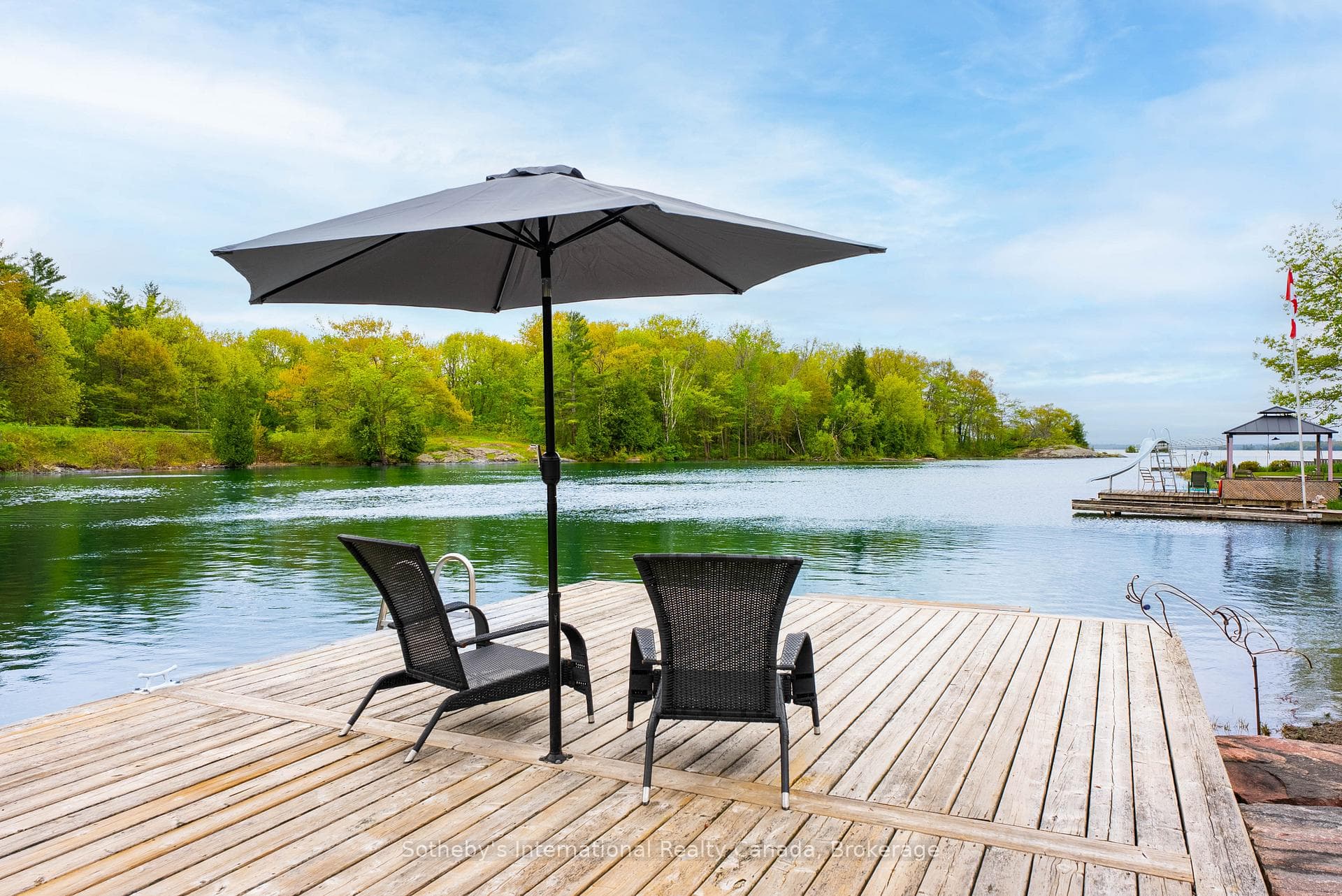 Views of Couchiching from Large Private Dock