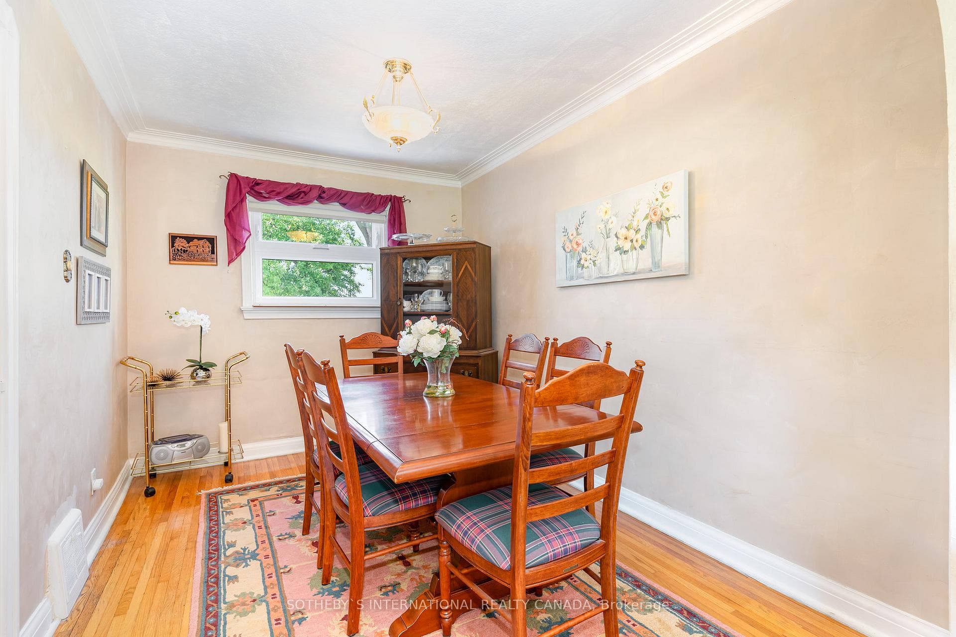 Dining Room overlooks backyard