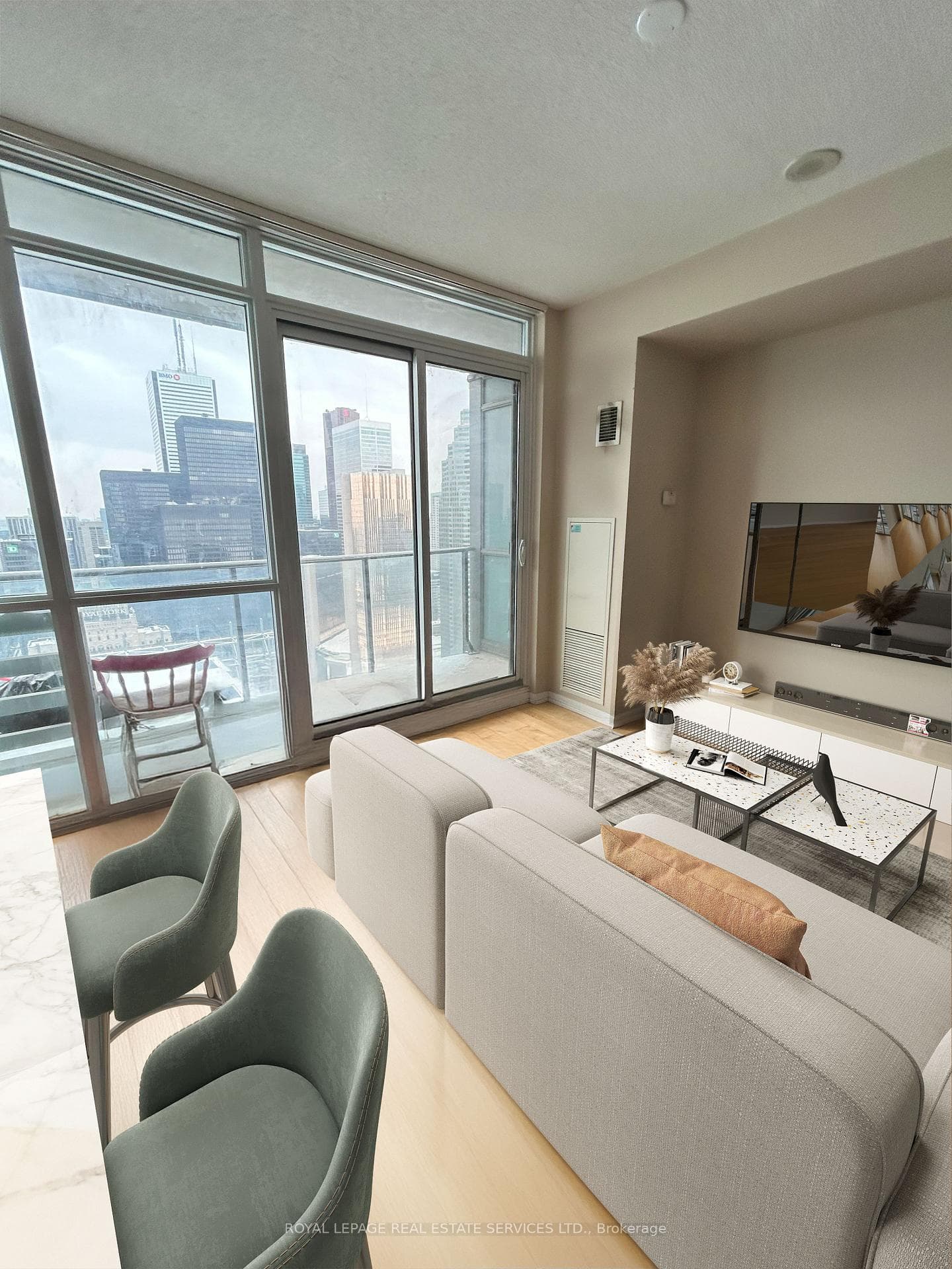 Virtually Staged Living Room