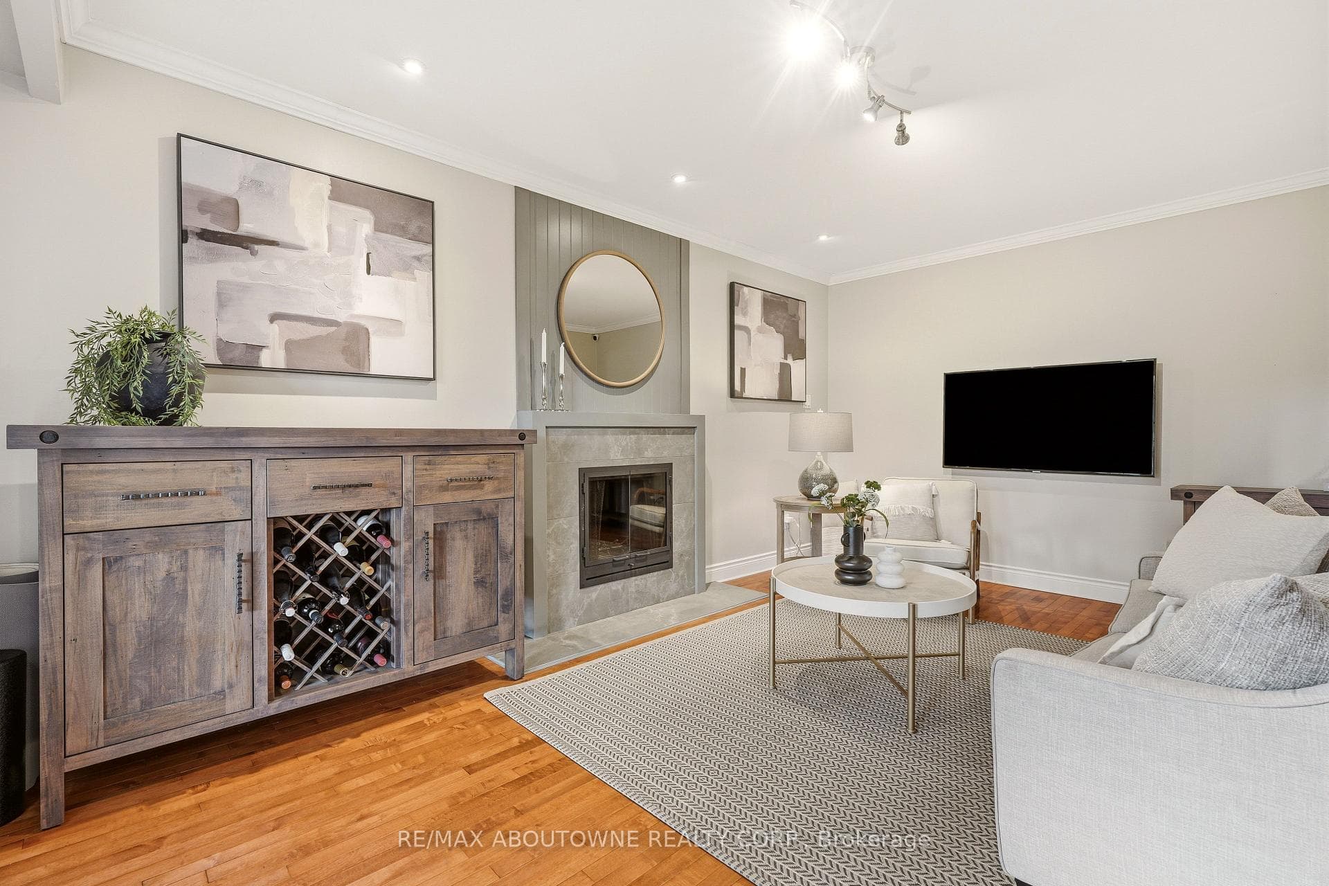 real strip hardwood floors throughout main floor