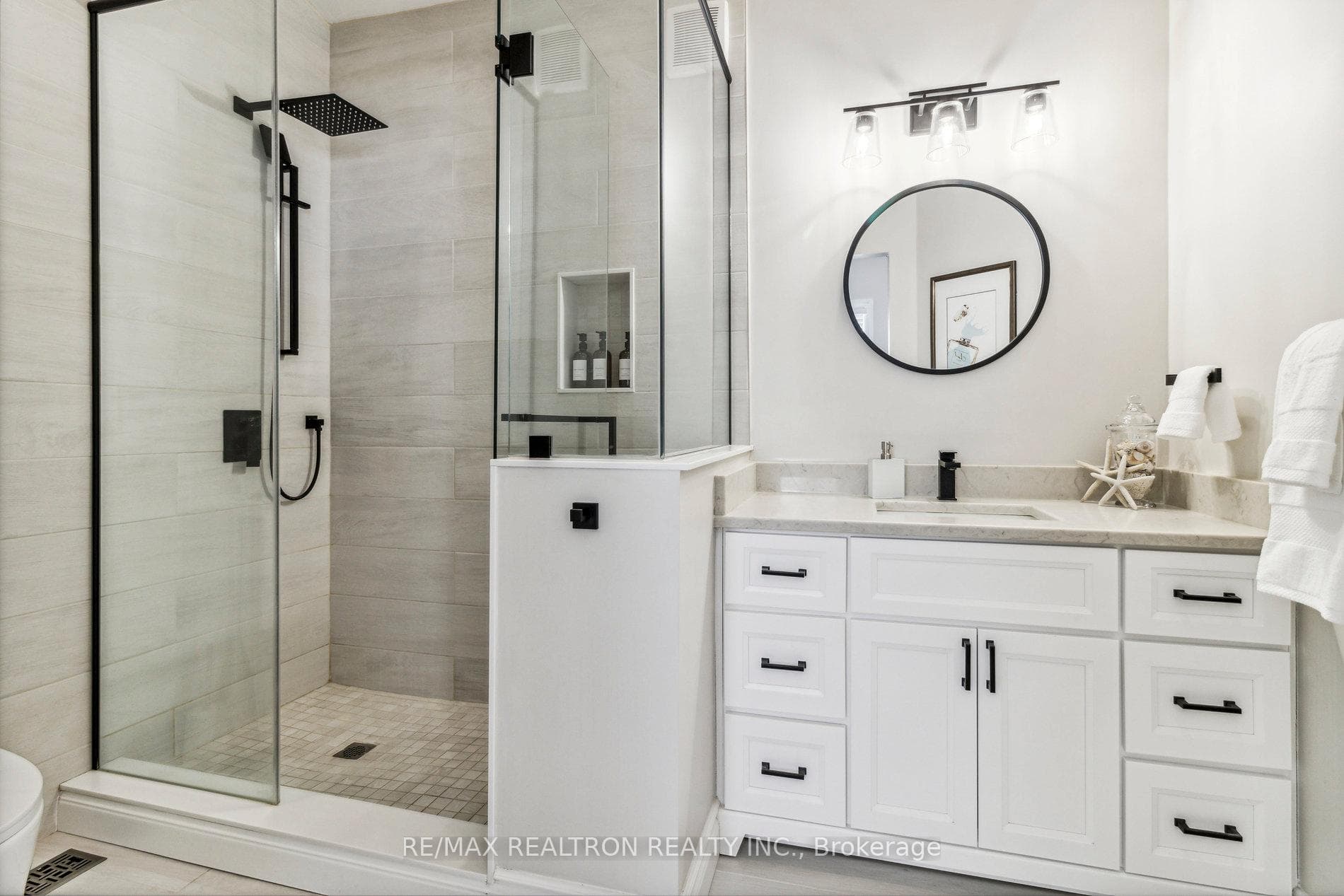 Primary Ensuite With Glass Shower & New Vanity