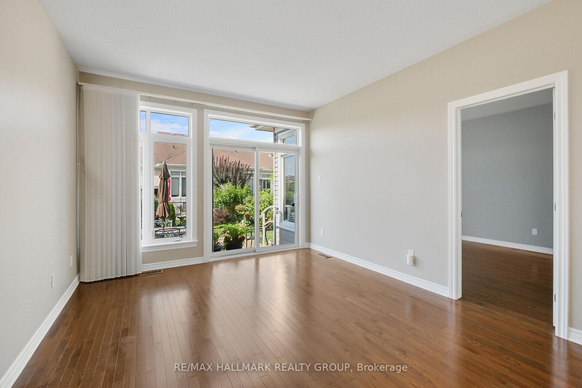 Living room with patio door walk out