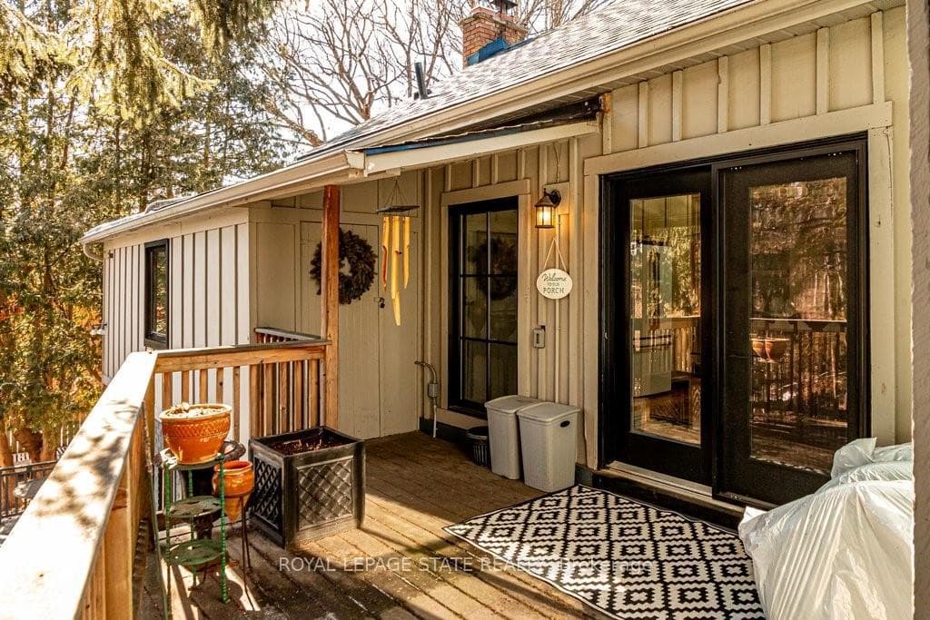 Kitchen walkout to partly covered deck