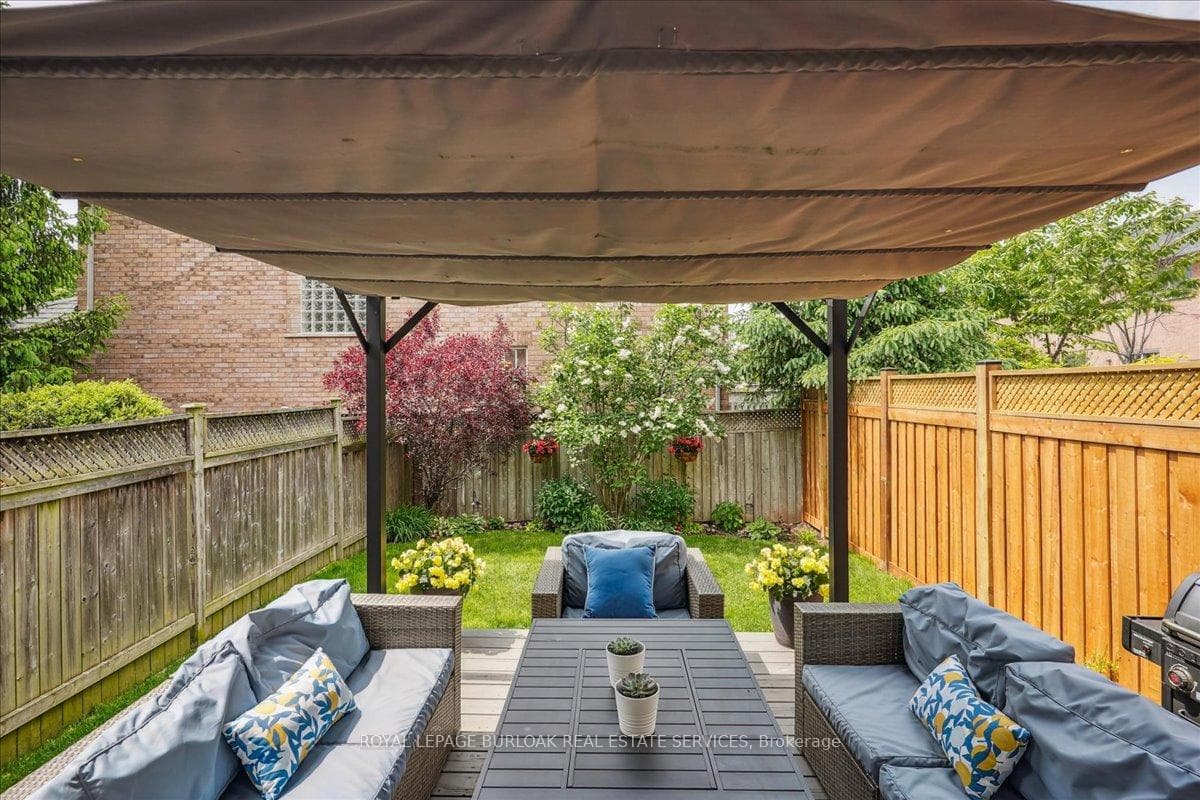 Private fenced yard.