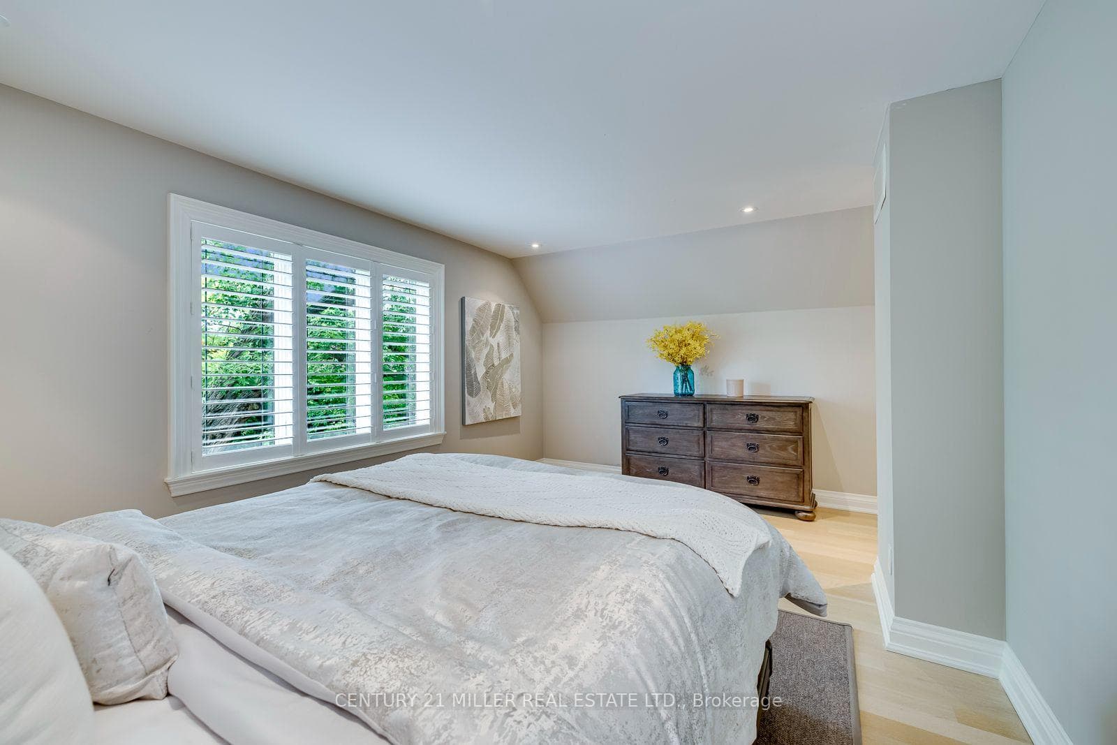 Bright Bedroom With Large Windows
