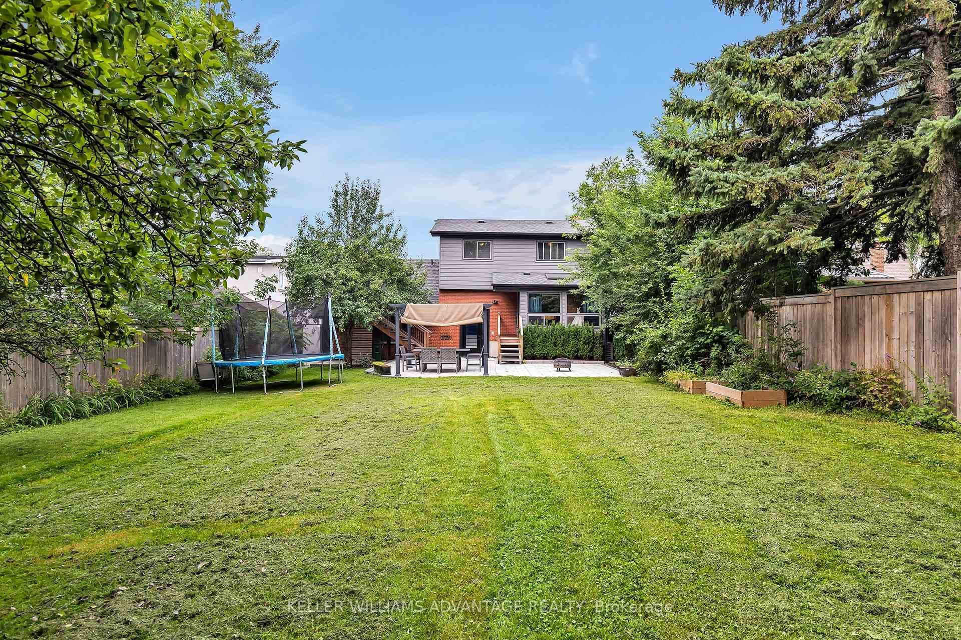 Large fenced in yard
