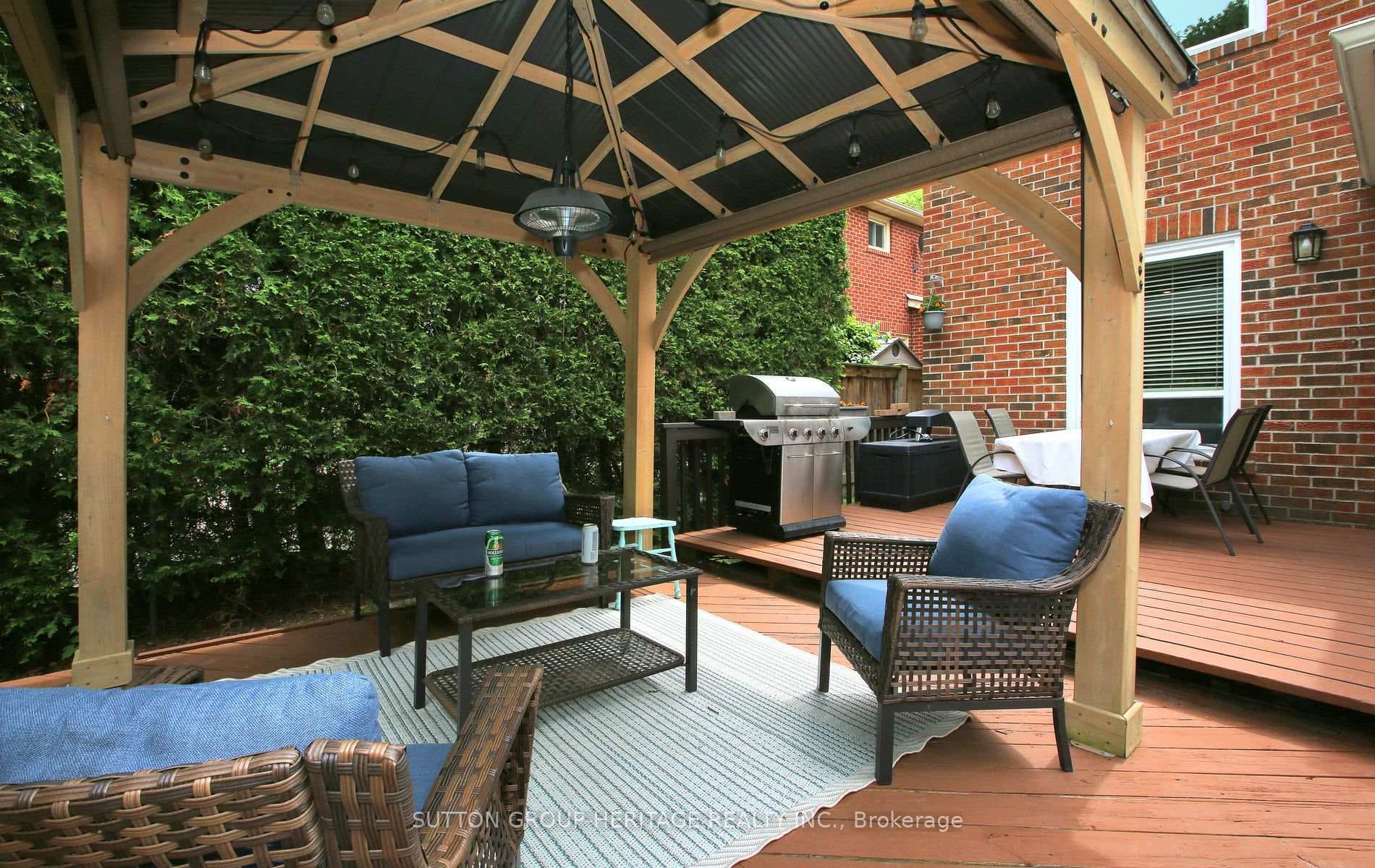 Entertainer's backyard with gazebo