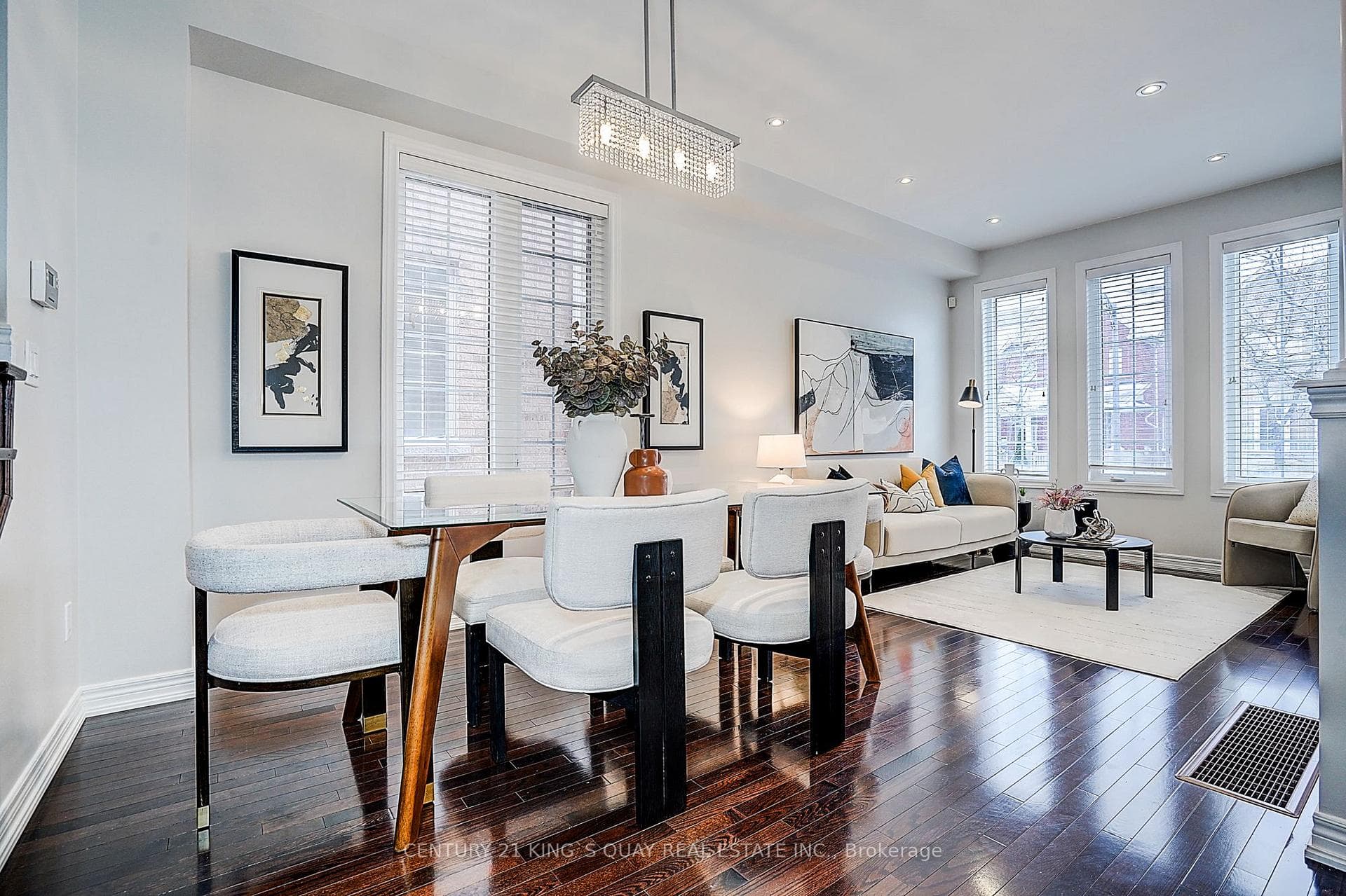 Living & Dining Room Combined. Big Windows
