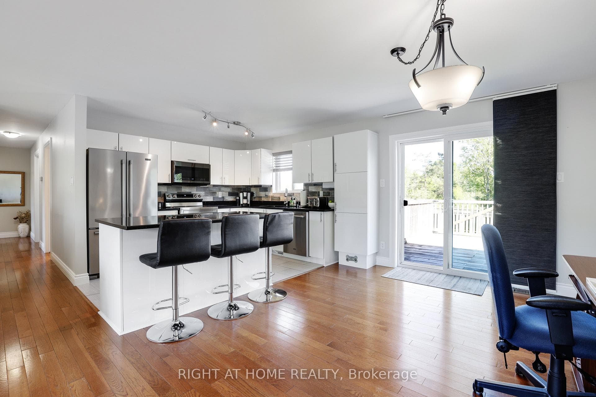 Island with Bar Stools