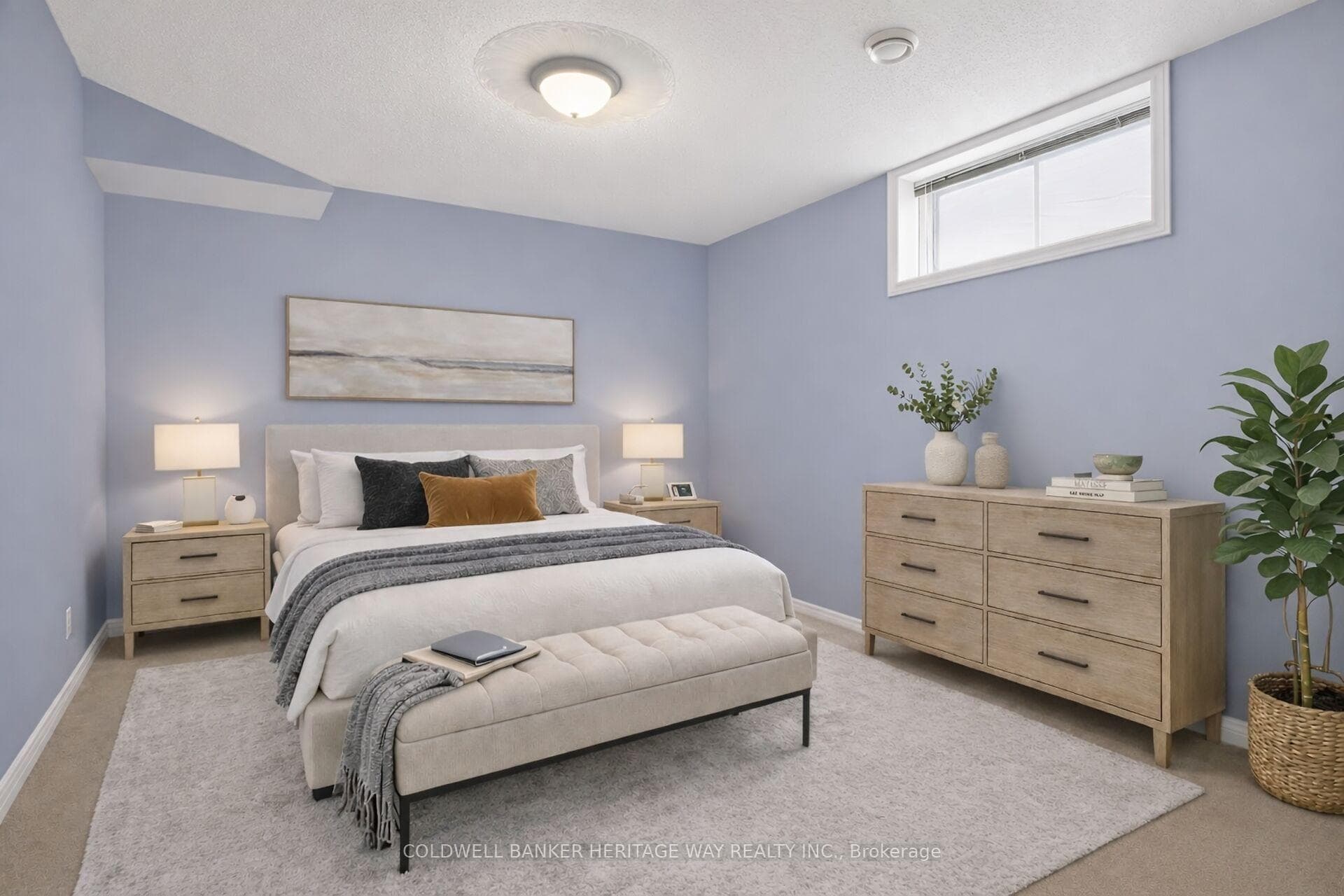 Virtually staged to show potential furnishing.