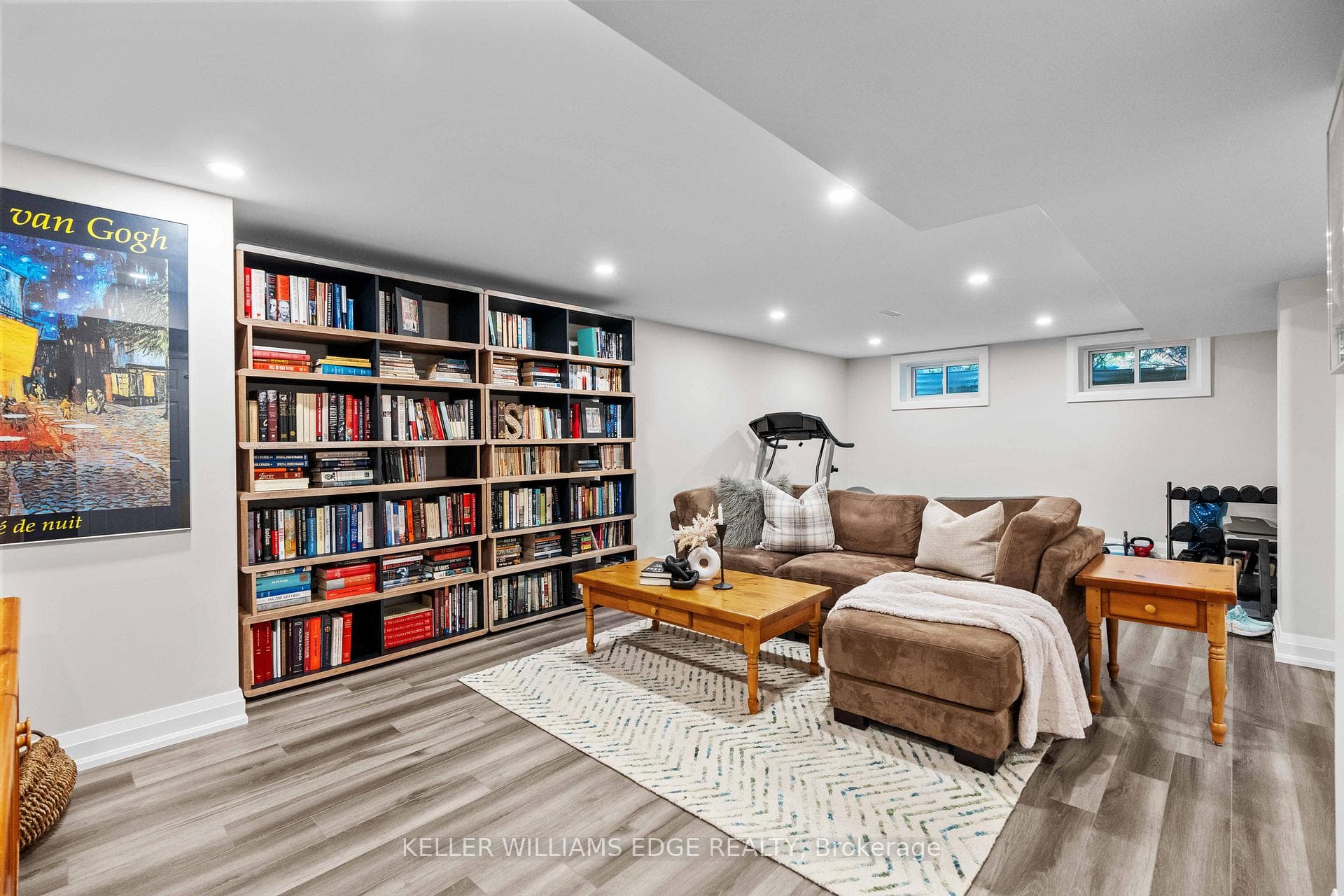 Renovated basement rec room