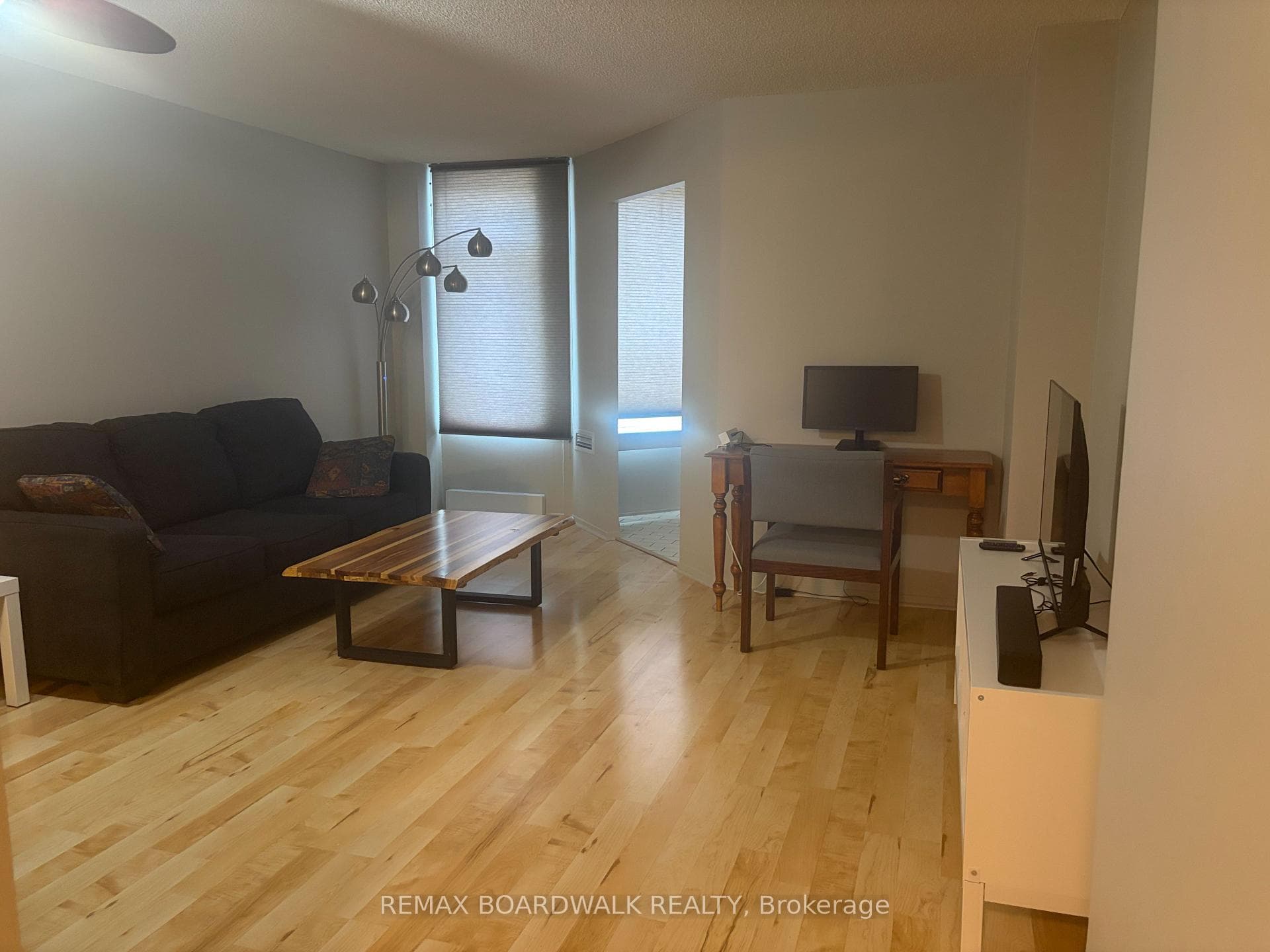 Couch, table, desk, tv and stand all included