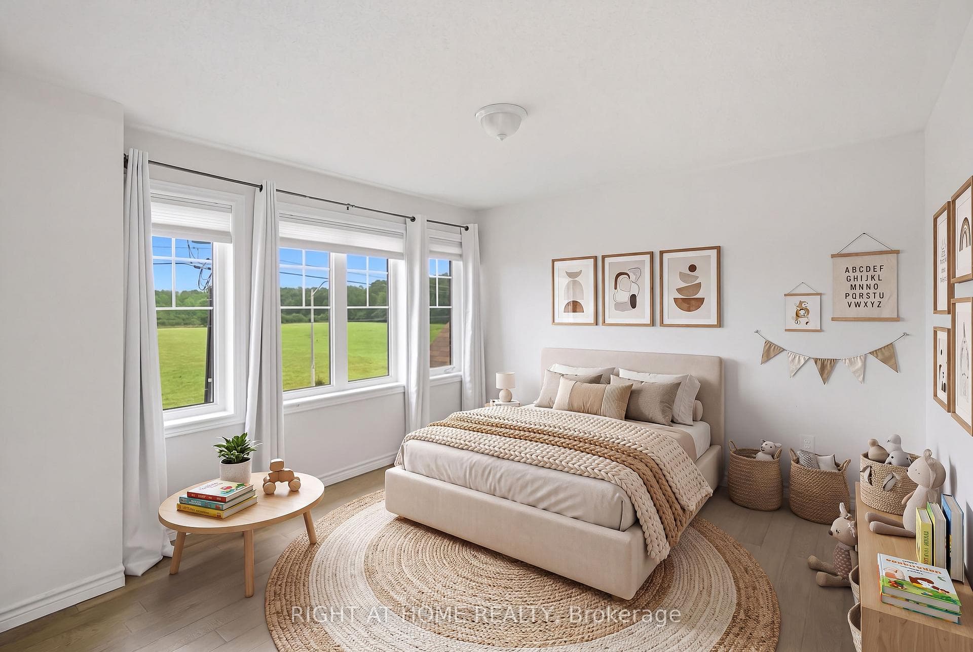 Virtually Staged Guest room with spectacular views