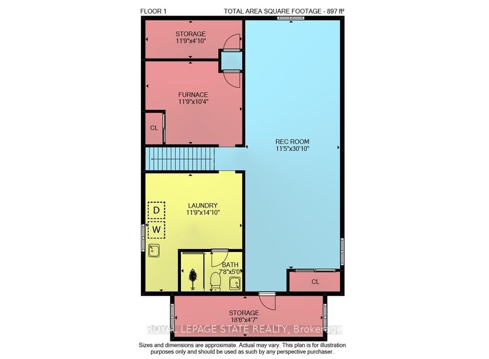 Lower level layout