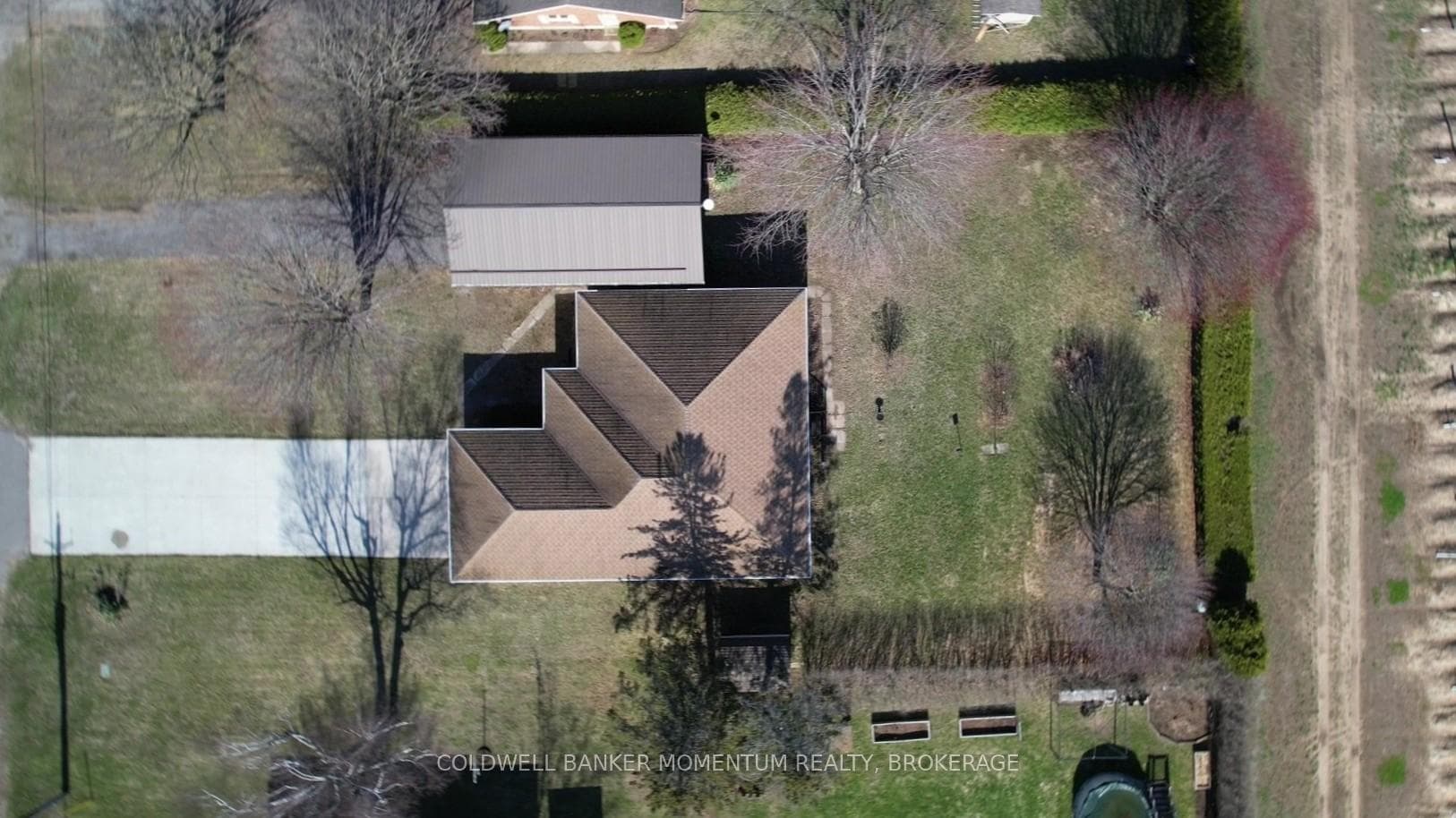 Aerial view of property