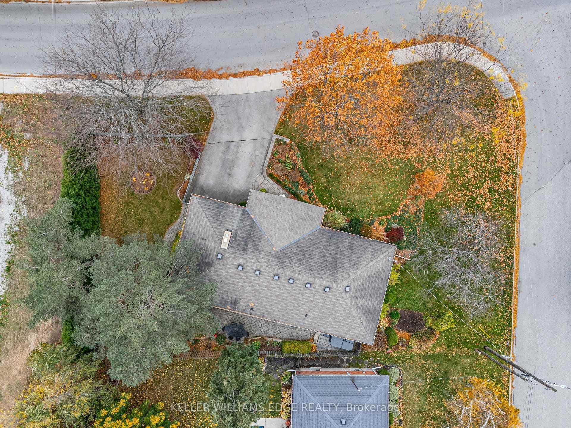 Birds eye view of property