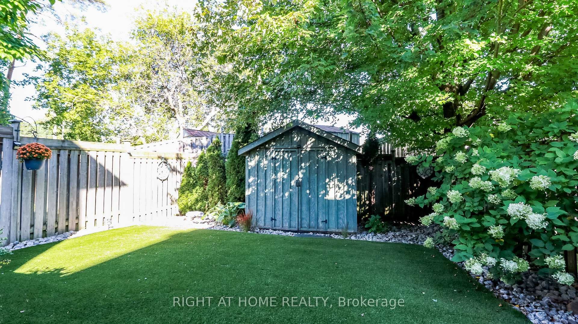 Garden Shed in landscaped rear yard