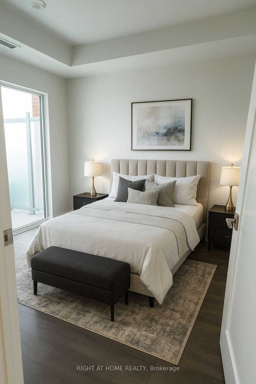 Bedroom with Large Closet & Window *AI Staged