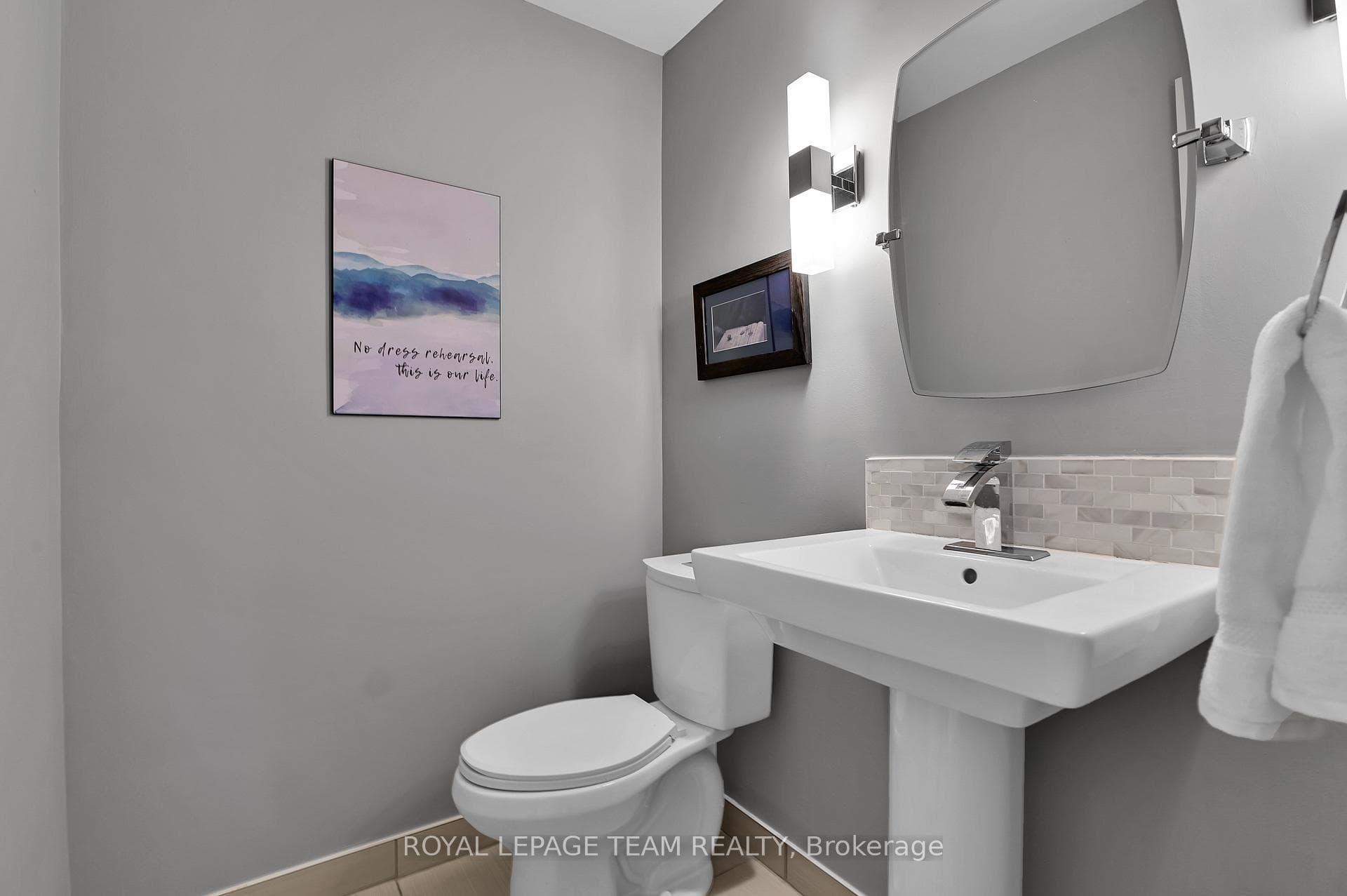 Main level powder room