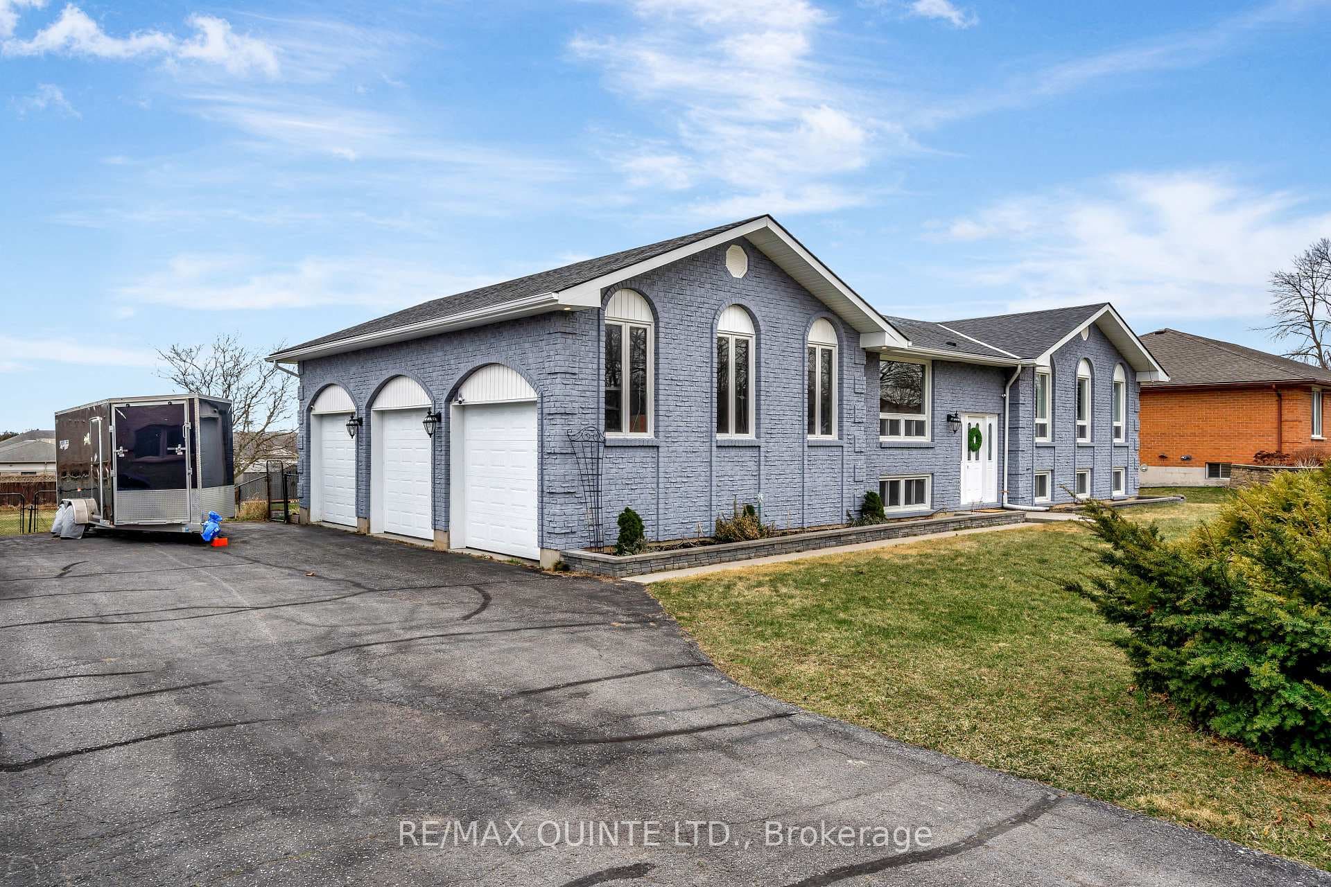 3 car garage with basement access