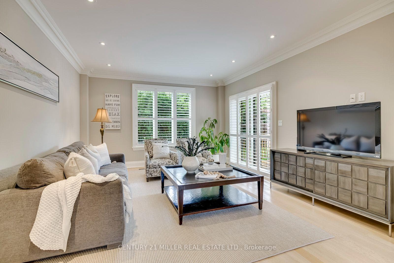 Family Room With Walkout Doors