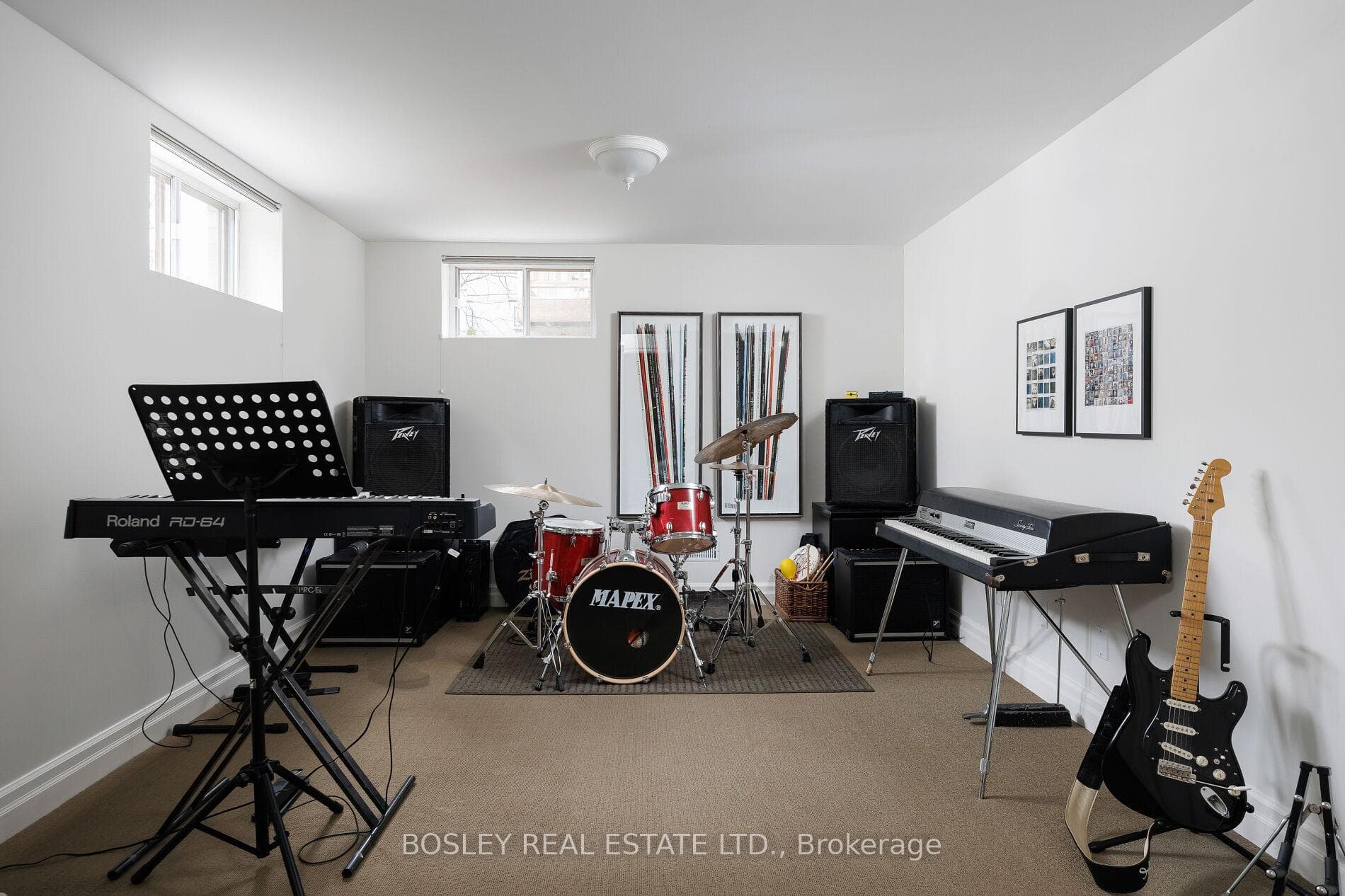 music room would make an ideal home gym!