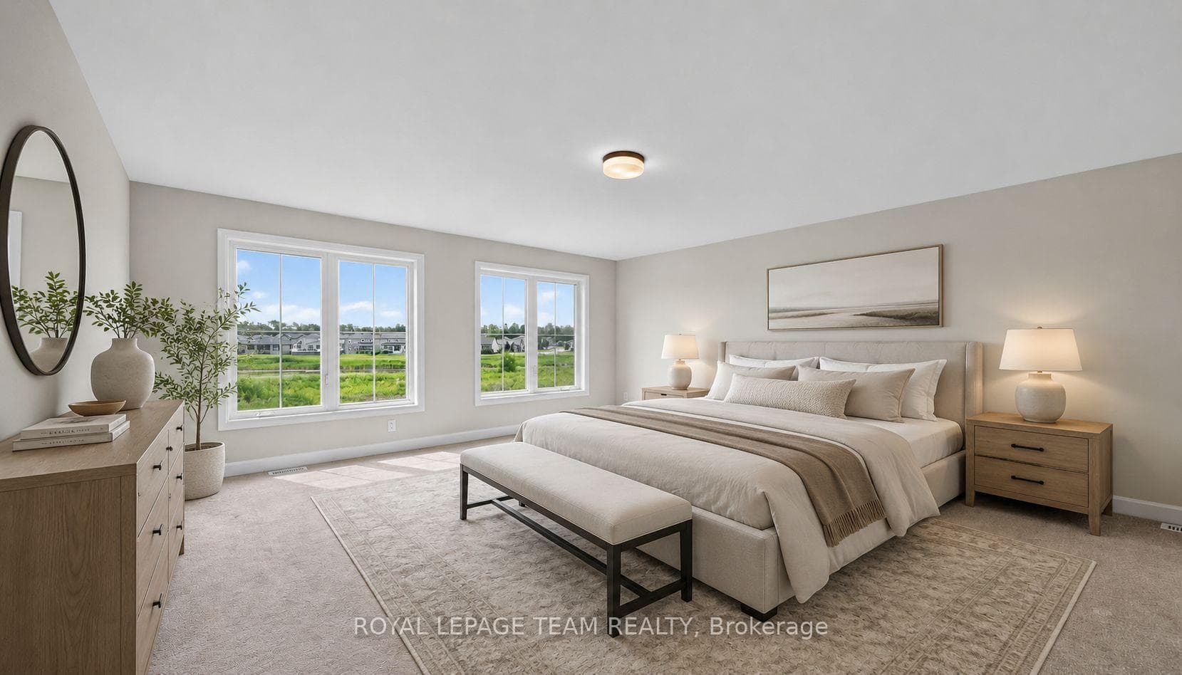 Virtually Staged Primary Bedroom