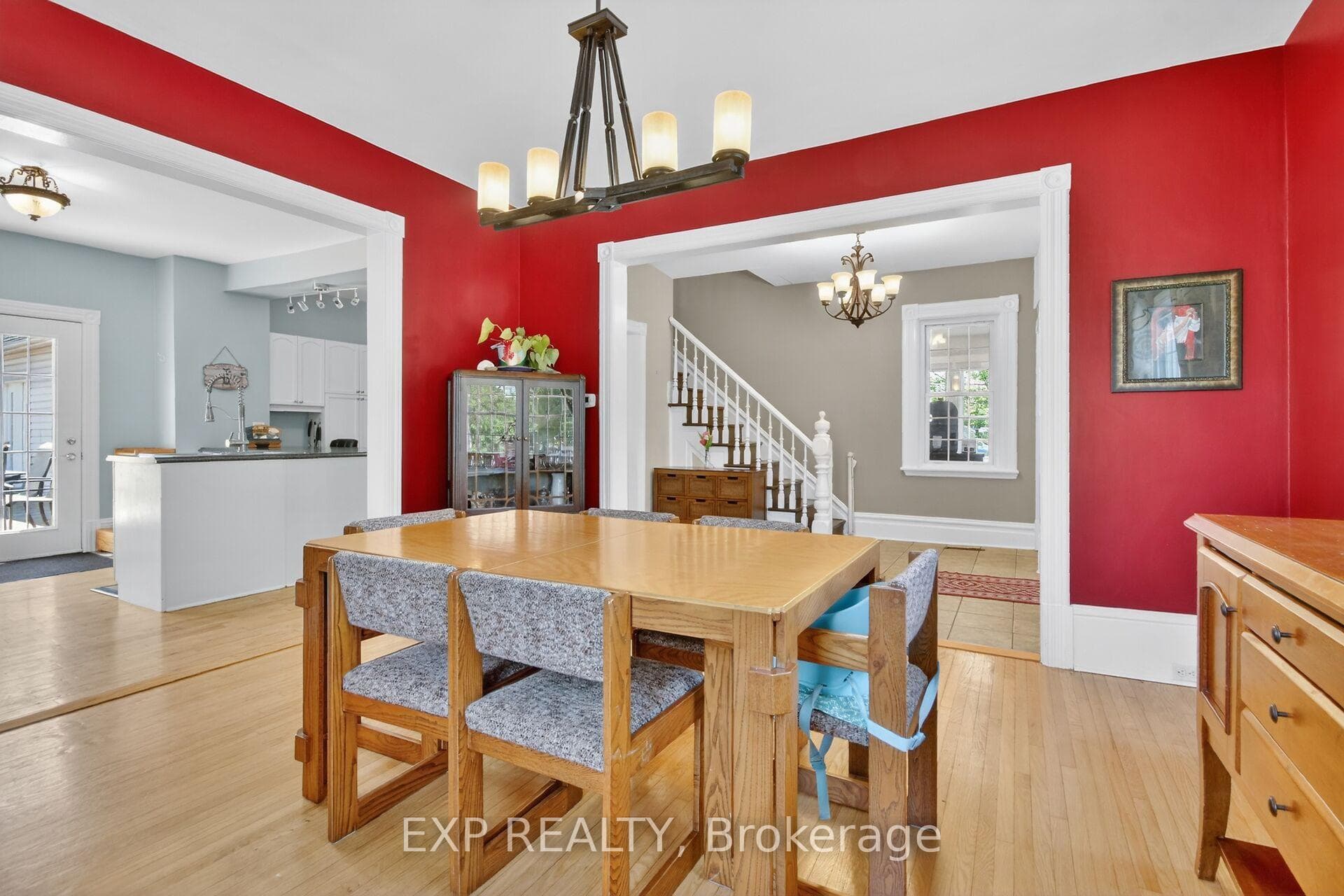 dining room ~ view to kitchen & foyer
