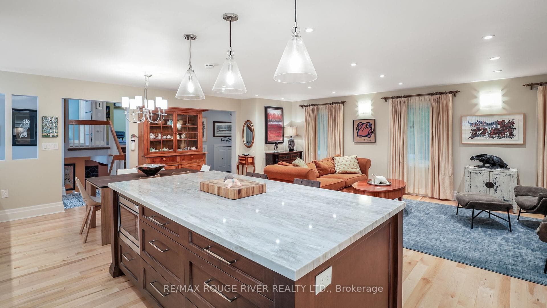 Open Concept to Living Area