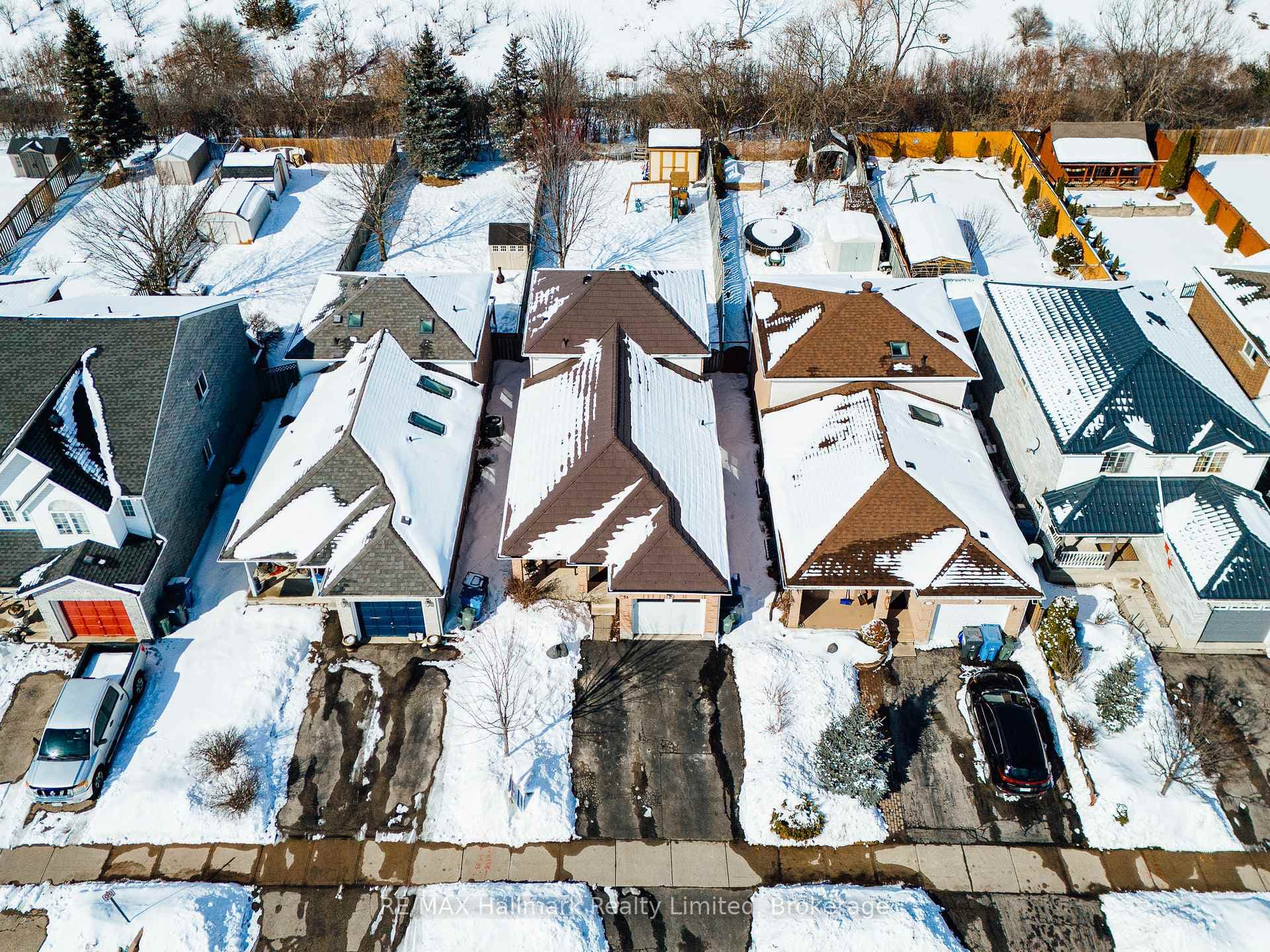 private yard backing onto green space