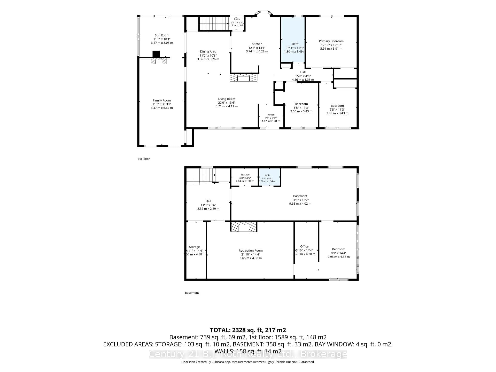 Floor Plans - Showing Main Floor and Basement