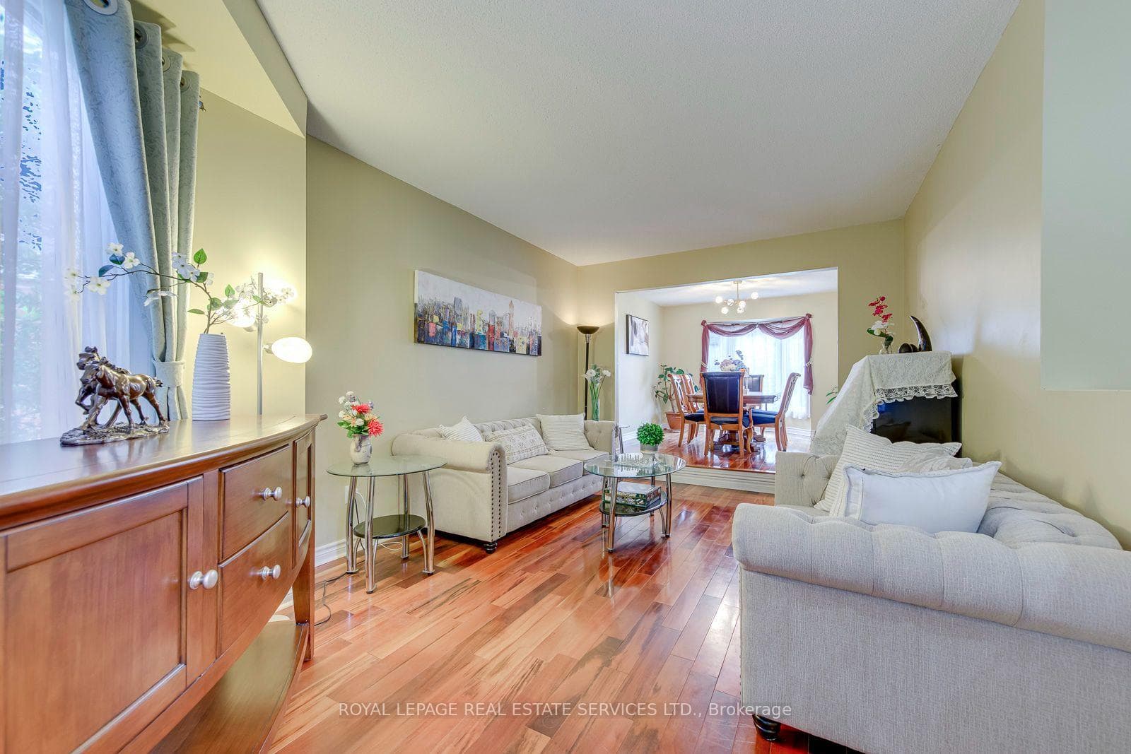 Inviting Living Room with a Sunken Floor