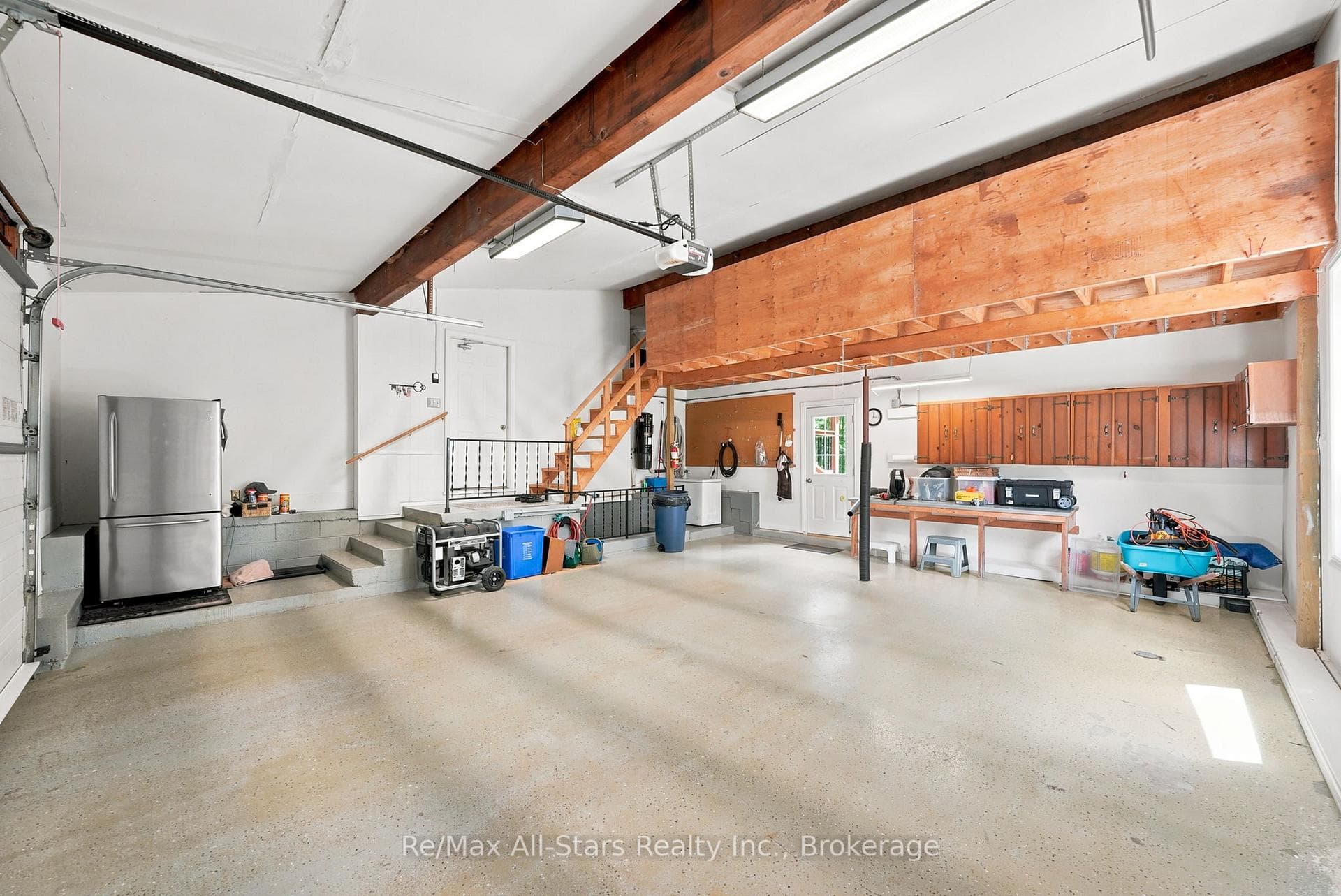 Interior of attached garage