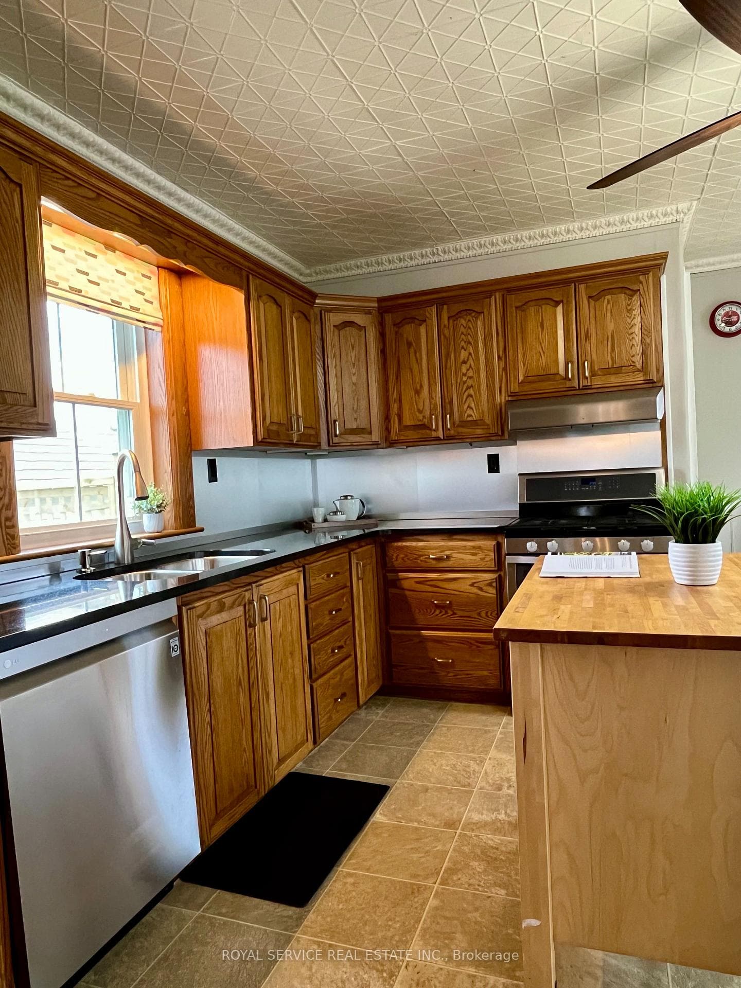 Granite counters in kitchen