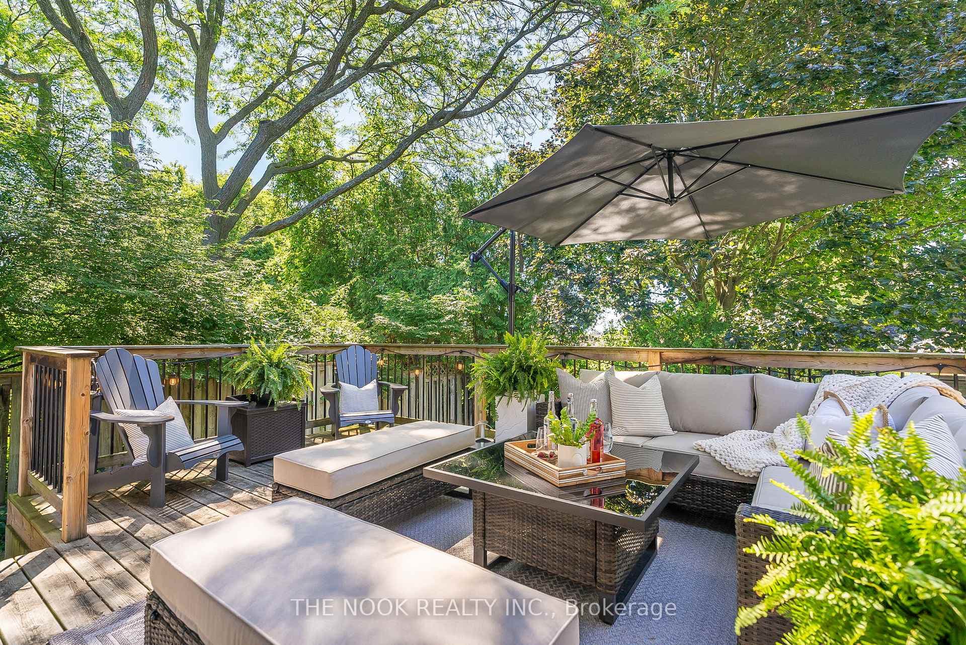 Lovely trees surround the property