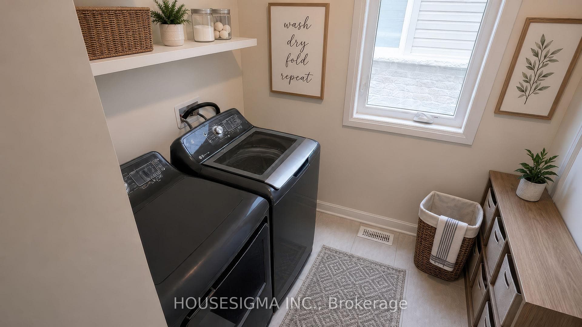 Laundry/Mudroom & Garage access Virtually Staged
