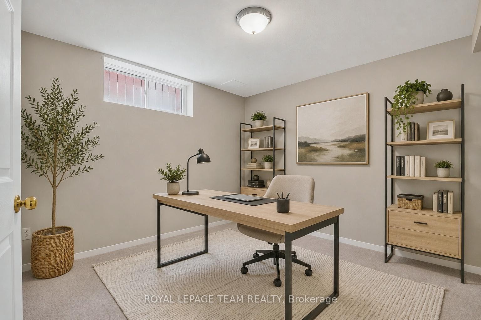 Virtually Staged Den