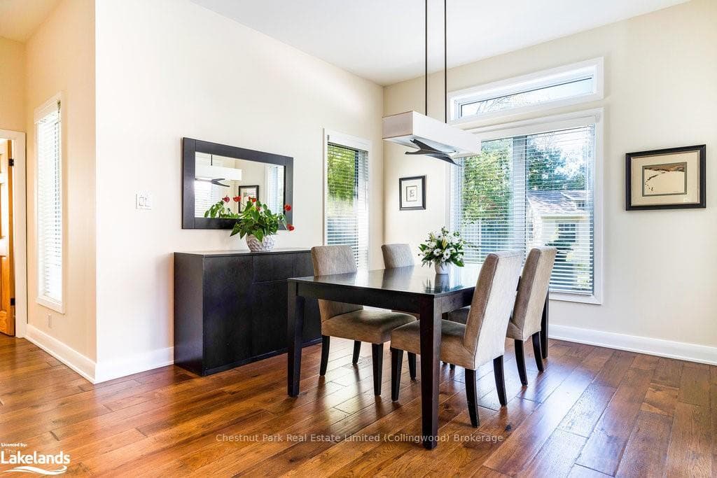 Dining room with walk-out to back deck