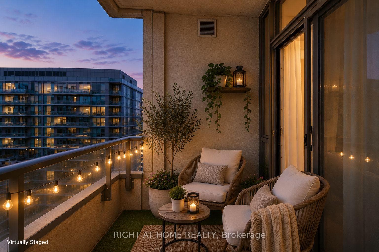 Virtually Staged Balcony