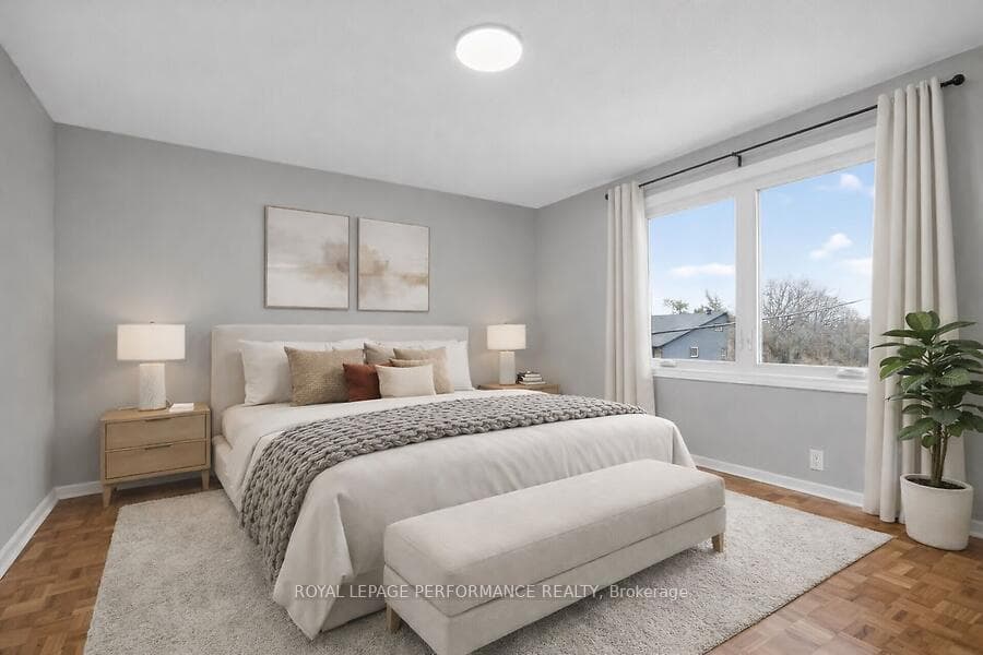 Virtually staged Primary Bedroom