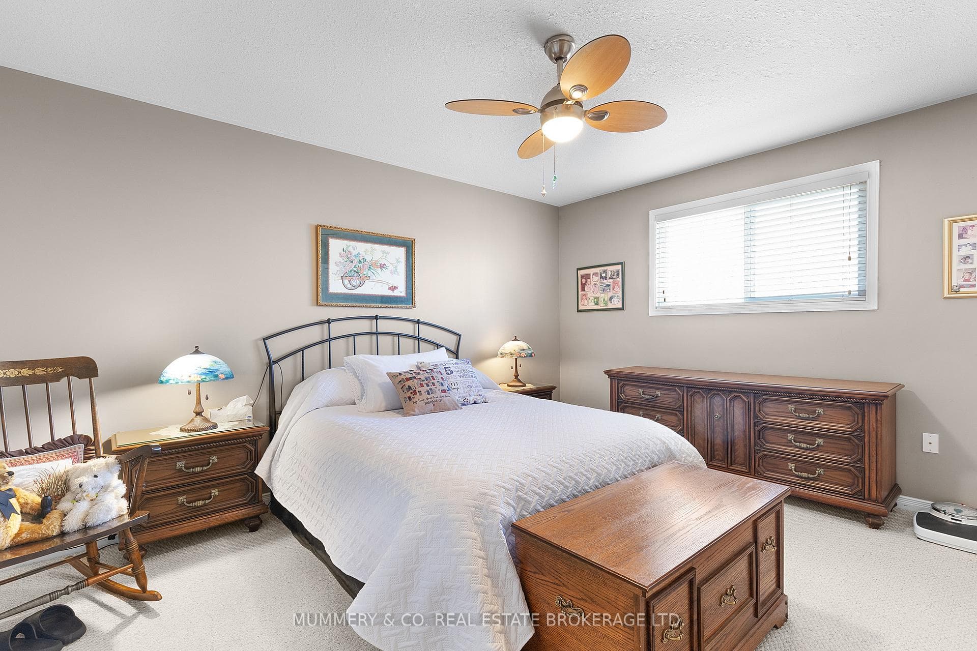 Primary Bedroom overlooks the backyard