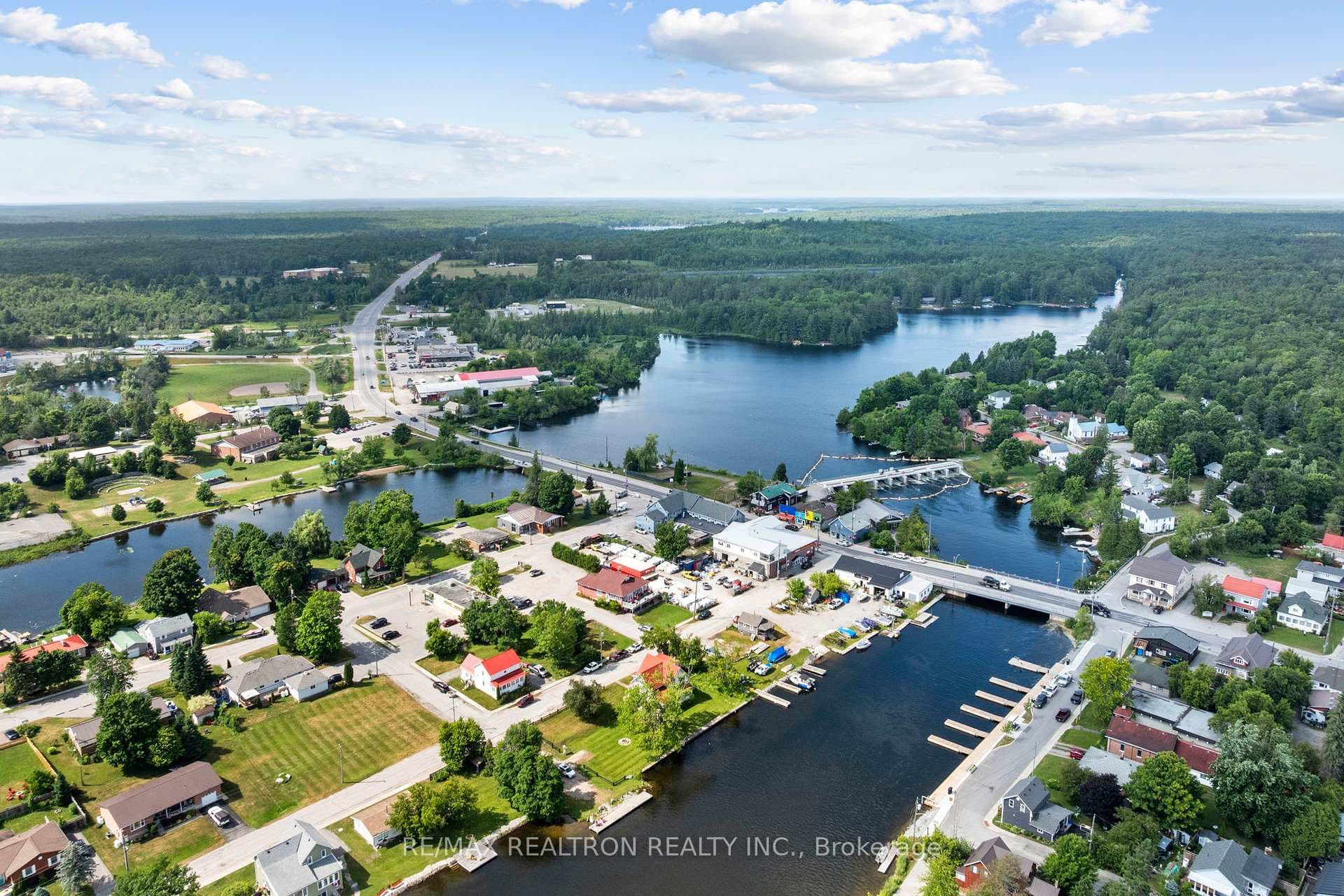 Provides river access to Balsam Lake