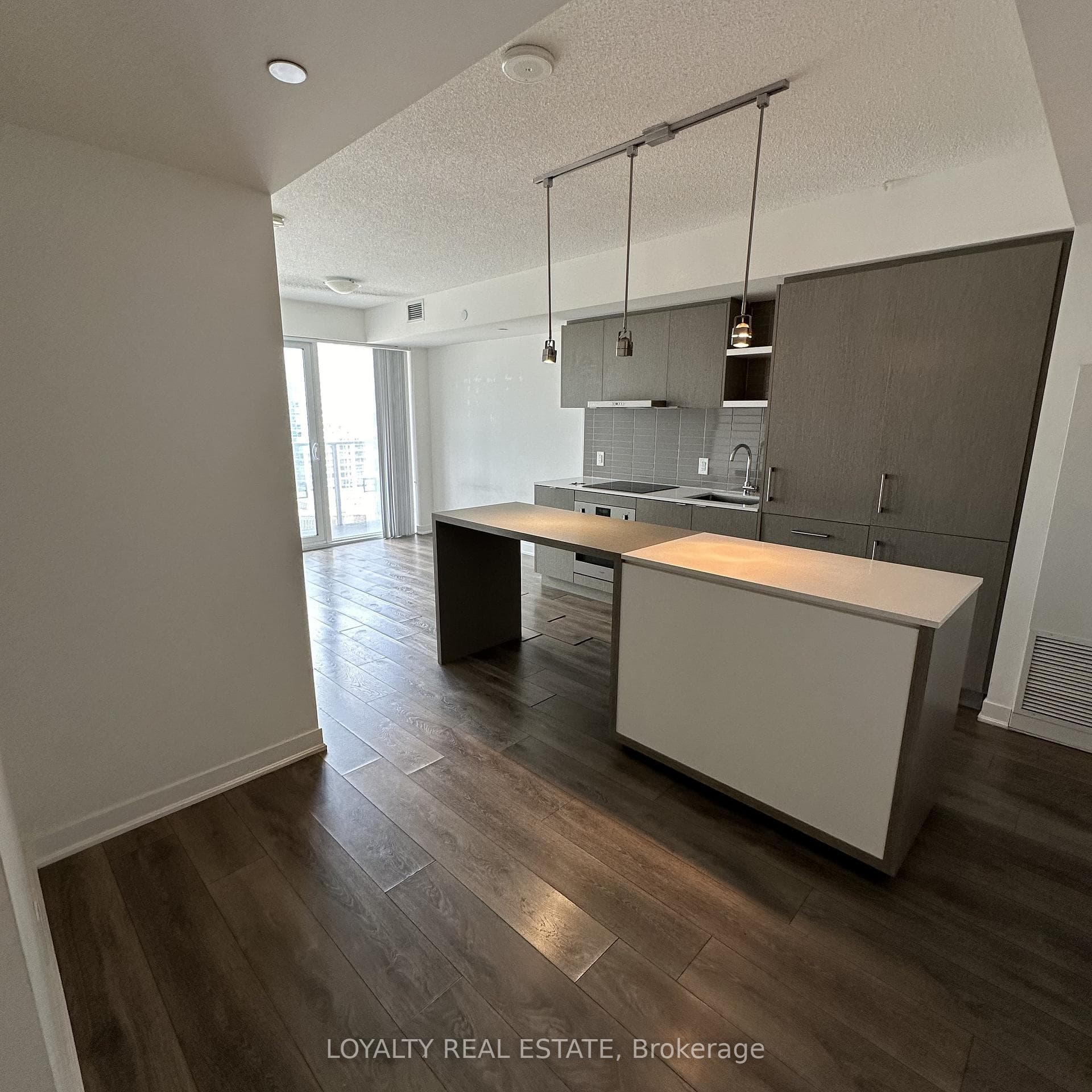 Media and Kitchen area