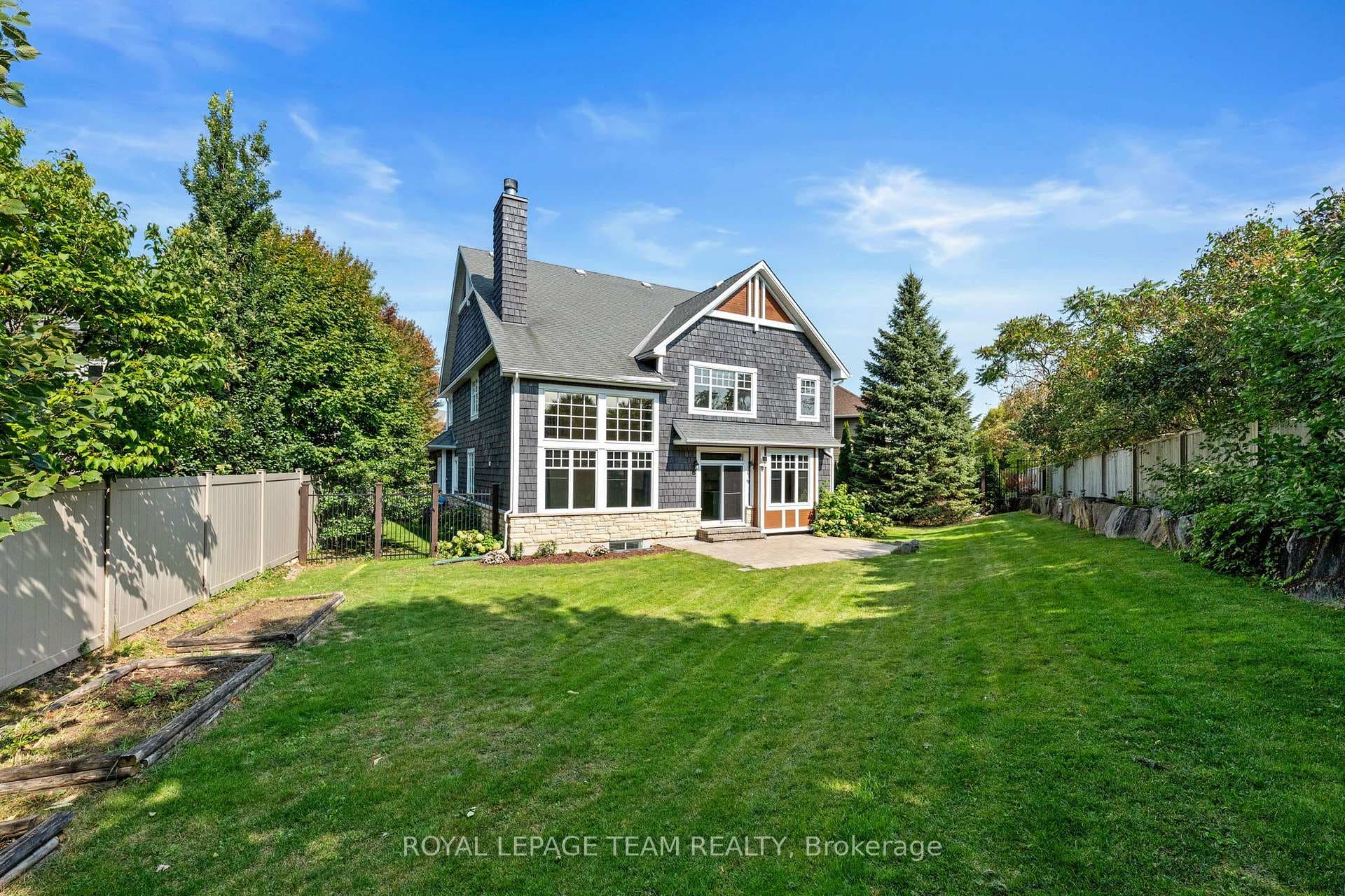 Beautiful landscaping with grassy play areas