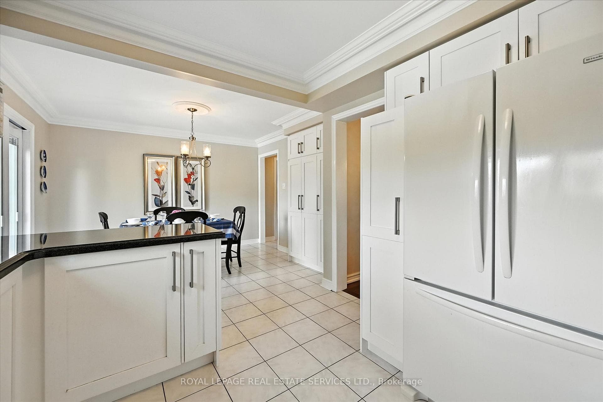 Renovated Kitchen is Open to the Breakfast Area